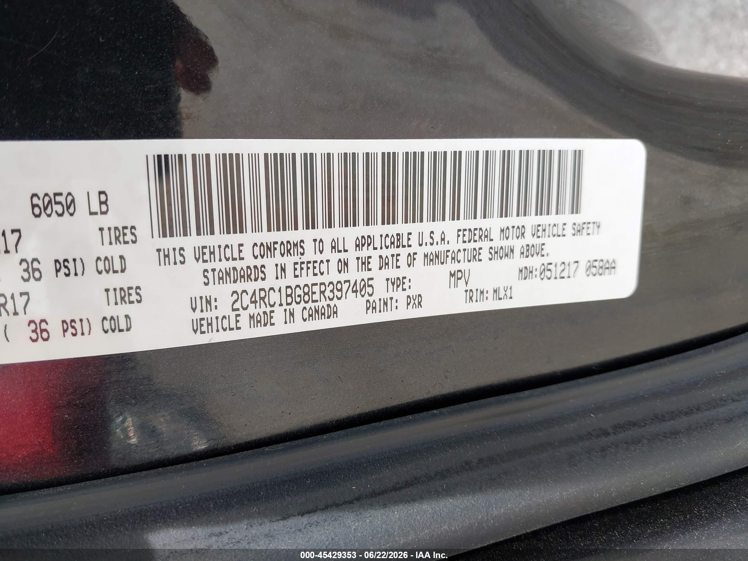 2014 Chrysler Town & Country Touring Черный vin: 2C4RC1BG8ER397405