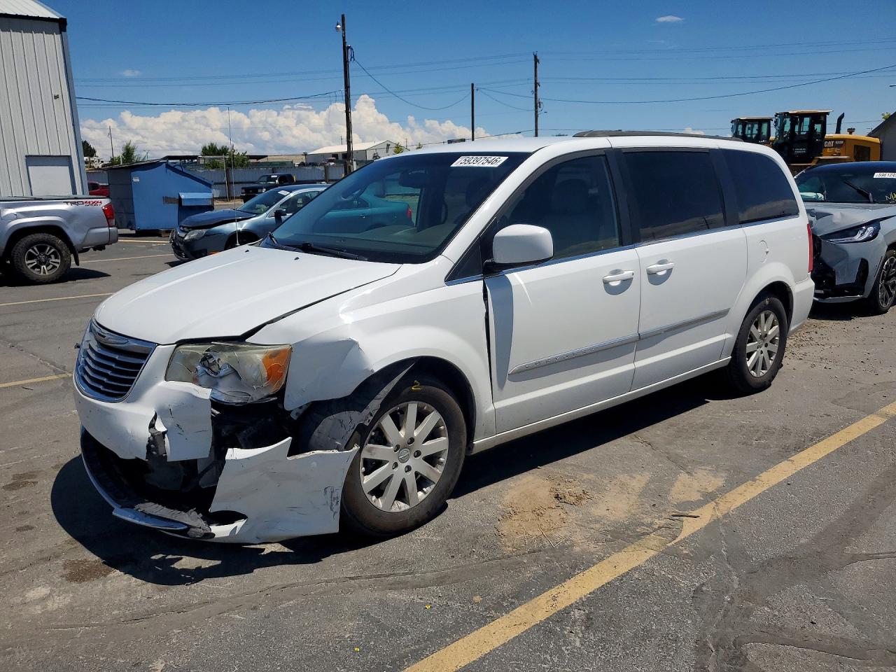 2014 Chrysler Town & Country Touring White vin: 2C4RC1BG8ER398229