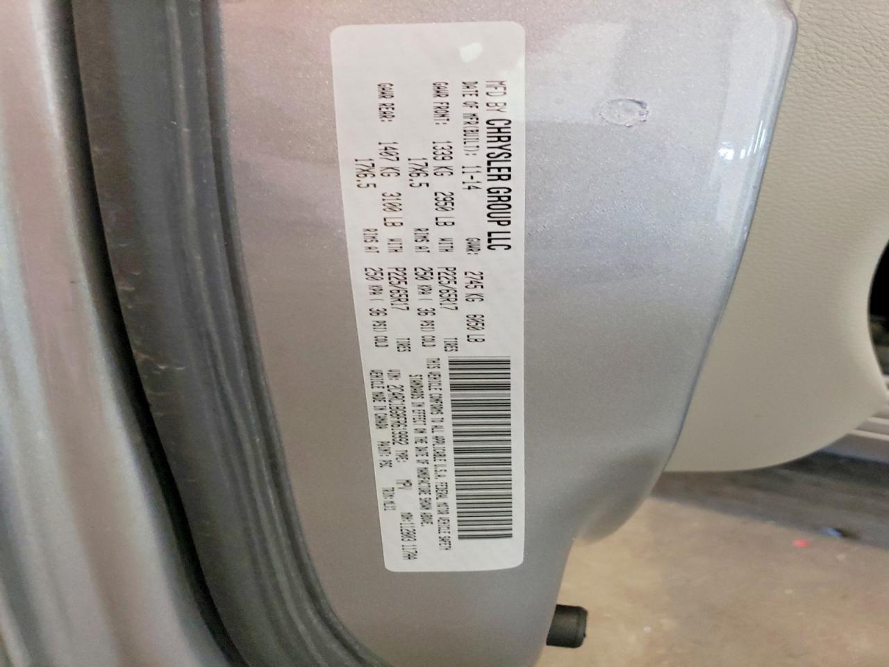2015 Chrysler Town & Country Touring Gray vin: 2C4RC1BG8FR619992
