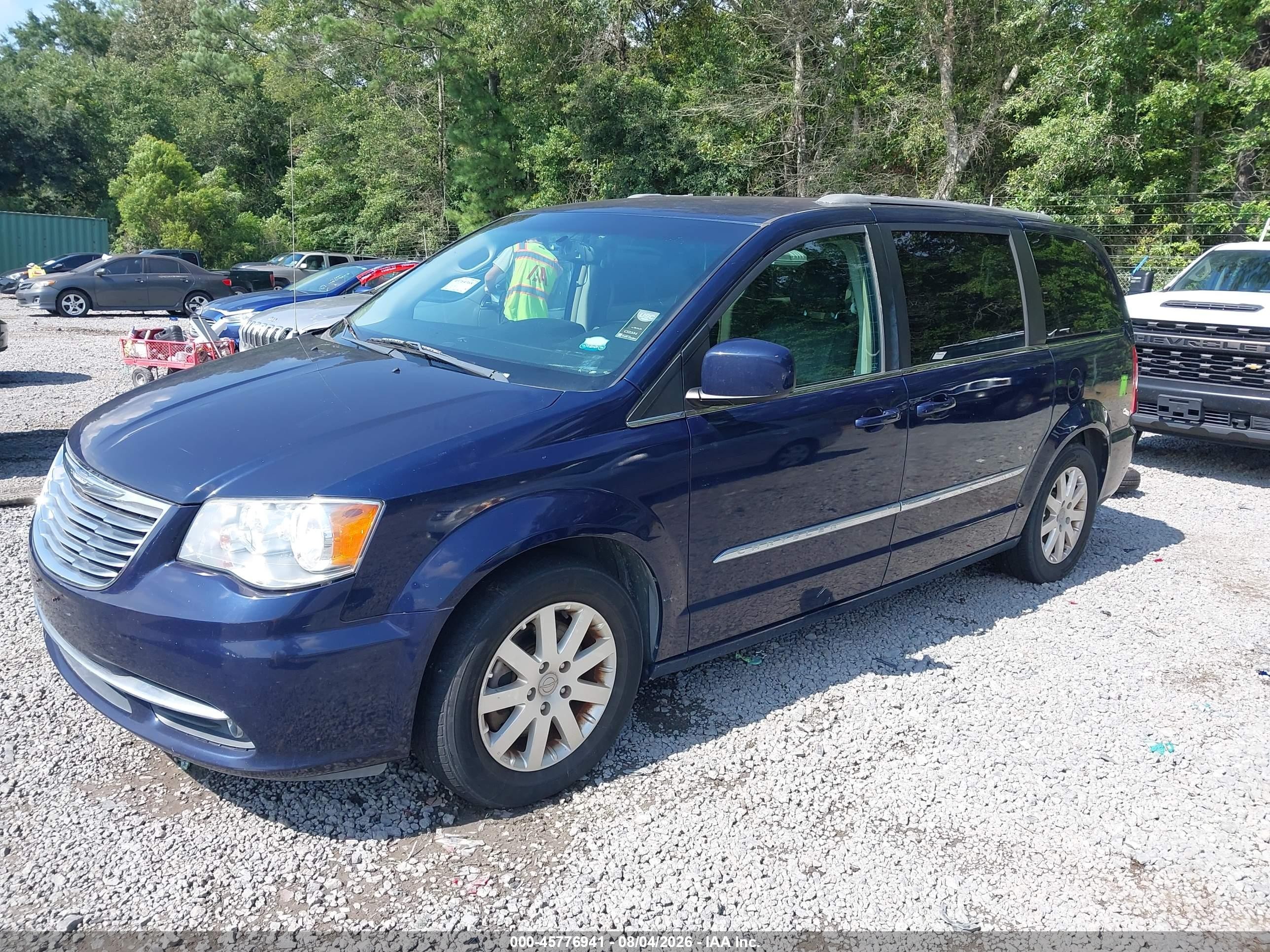 2015 Chrysler Town & Country Touring Синий vin: 2C4RC1BG8FR731014