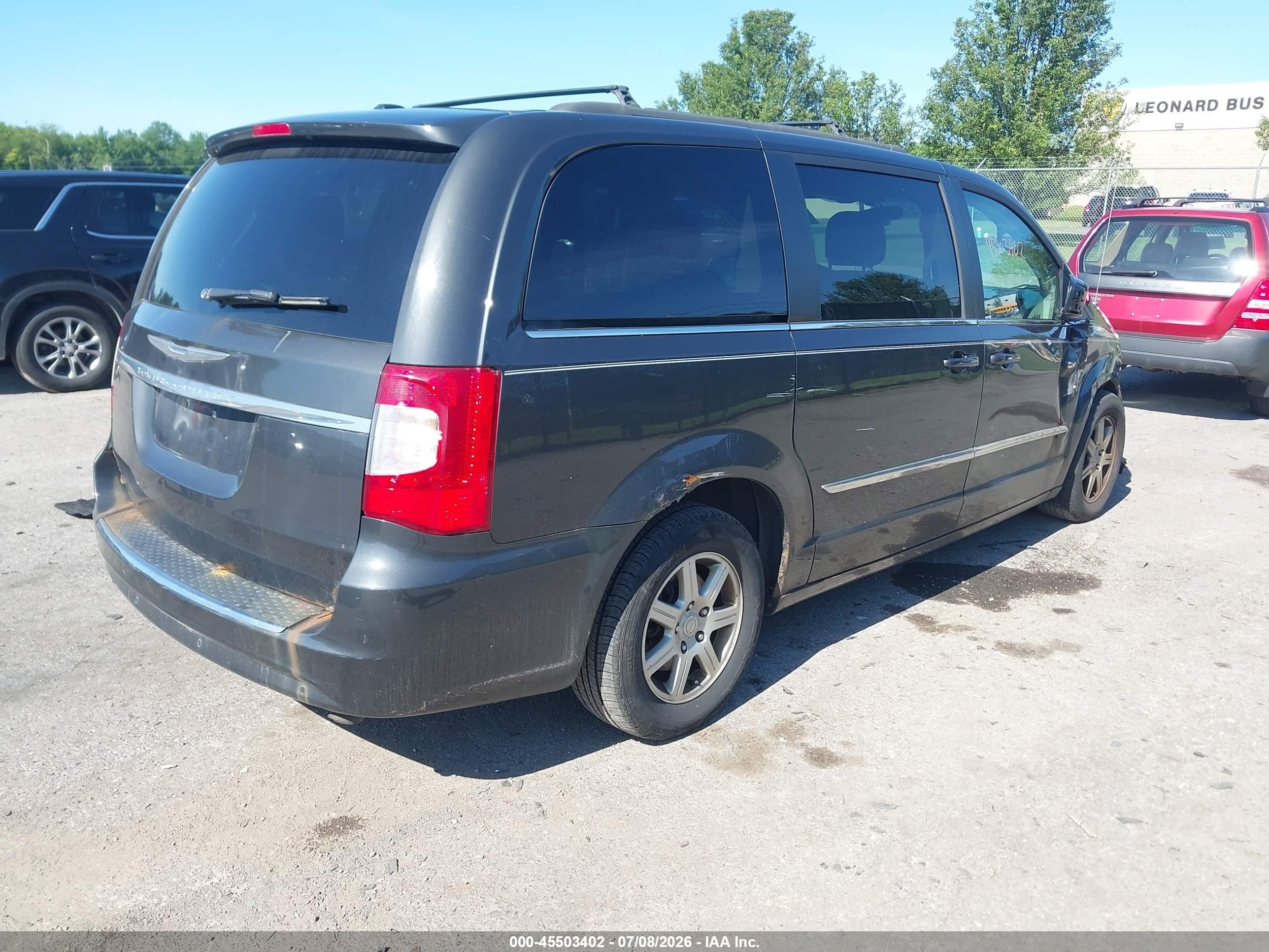 2012 Chrysler Town & Country Touring Gray vin: 2C4RC1BG9CR133963
