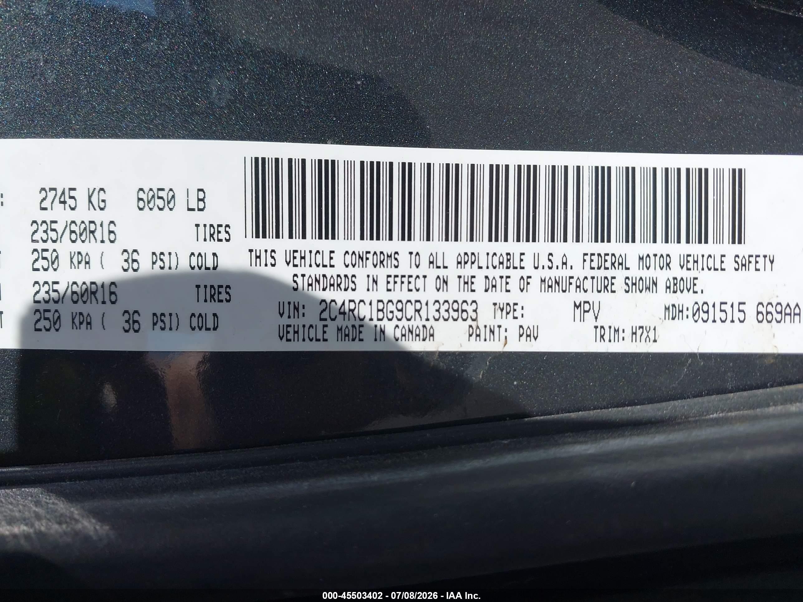 2012 Chrysler Town & Country Touring Gray vin: 2C4RC1BG9CR133963