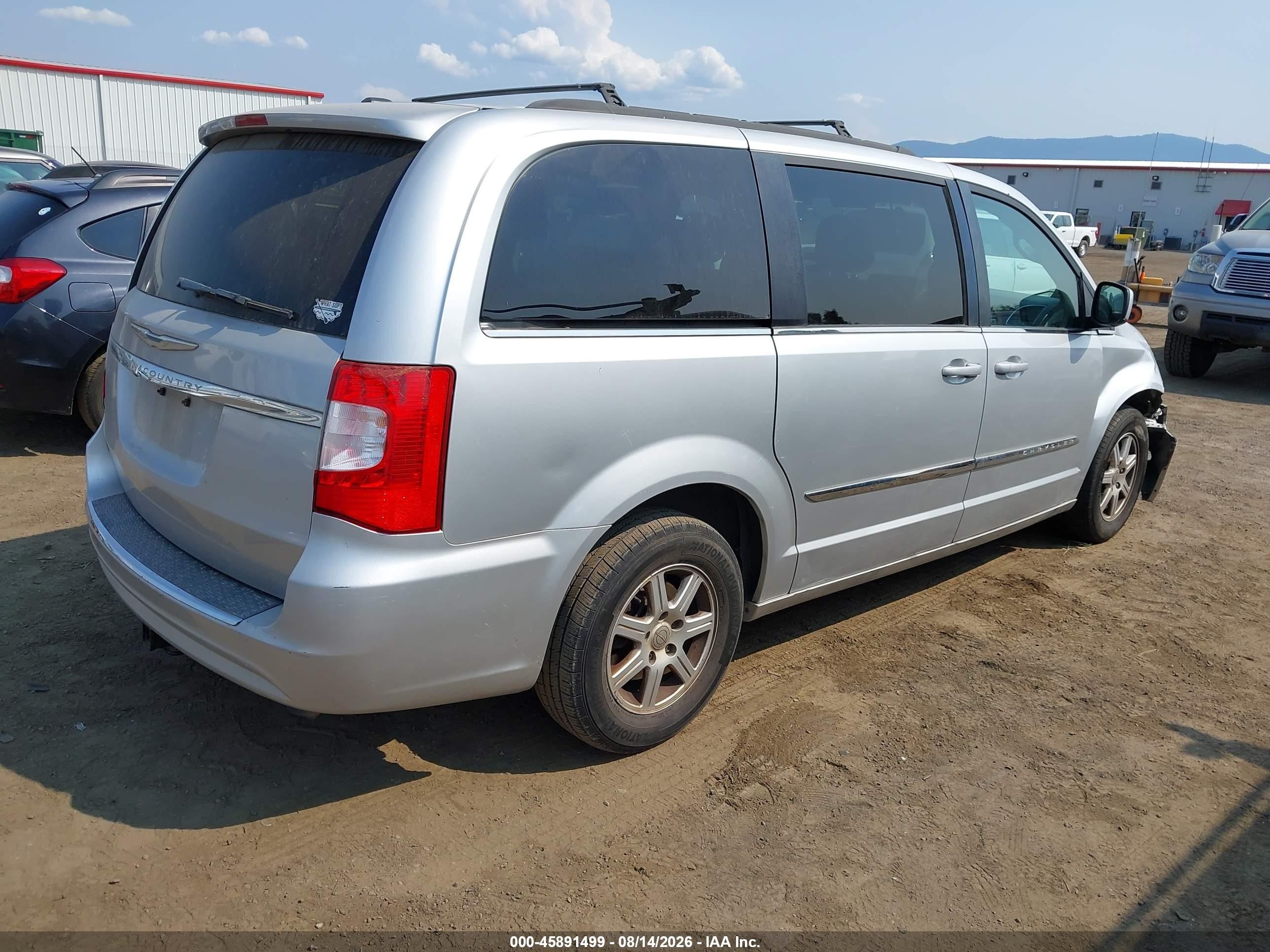 2012 Chrysler Town & Country Touring Silver vin: 2C4RC1BG9CR312603