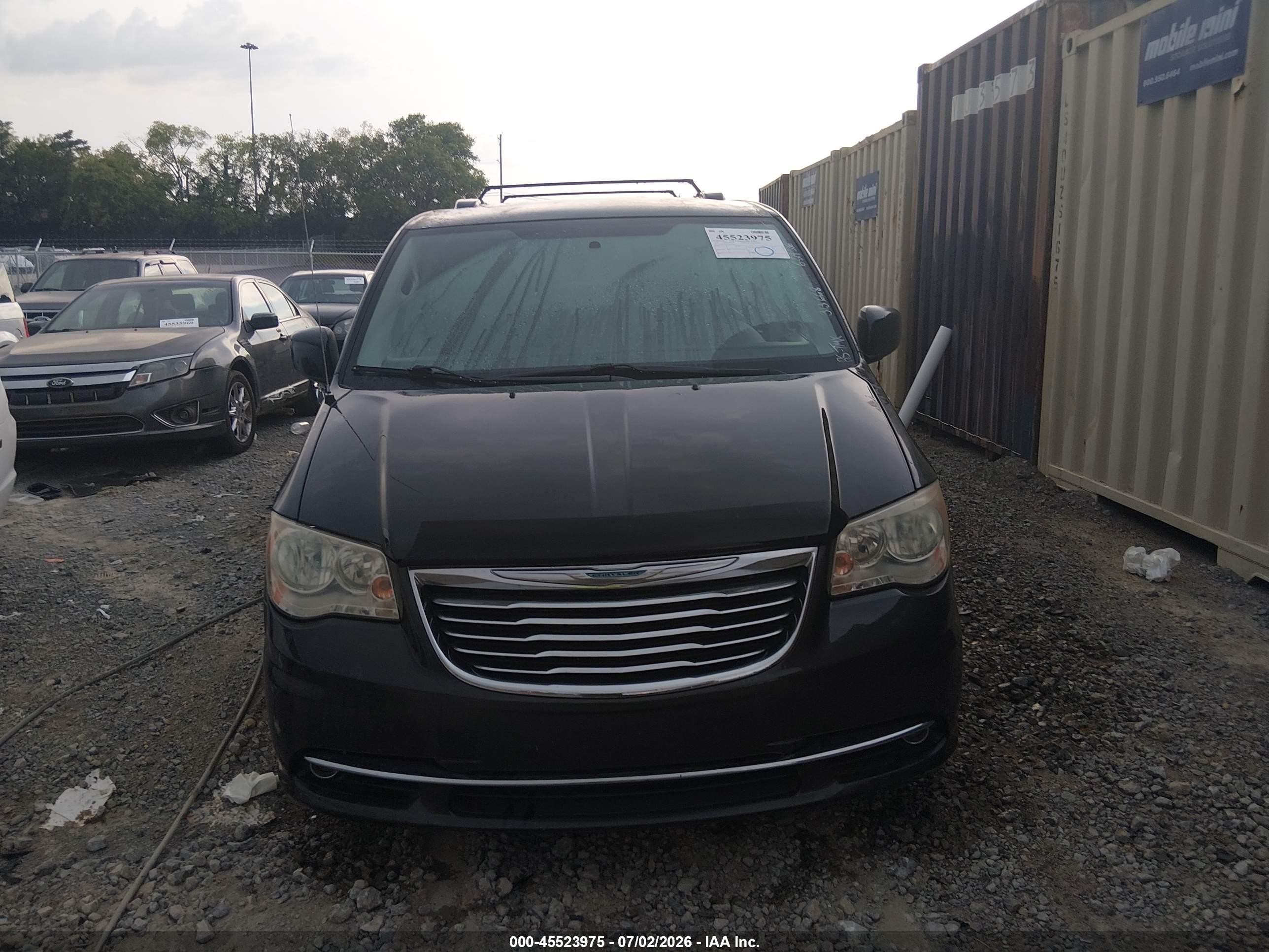 2012 Chrysler Town & Country Touring Black vin: 2C4RC1BG9CR313668