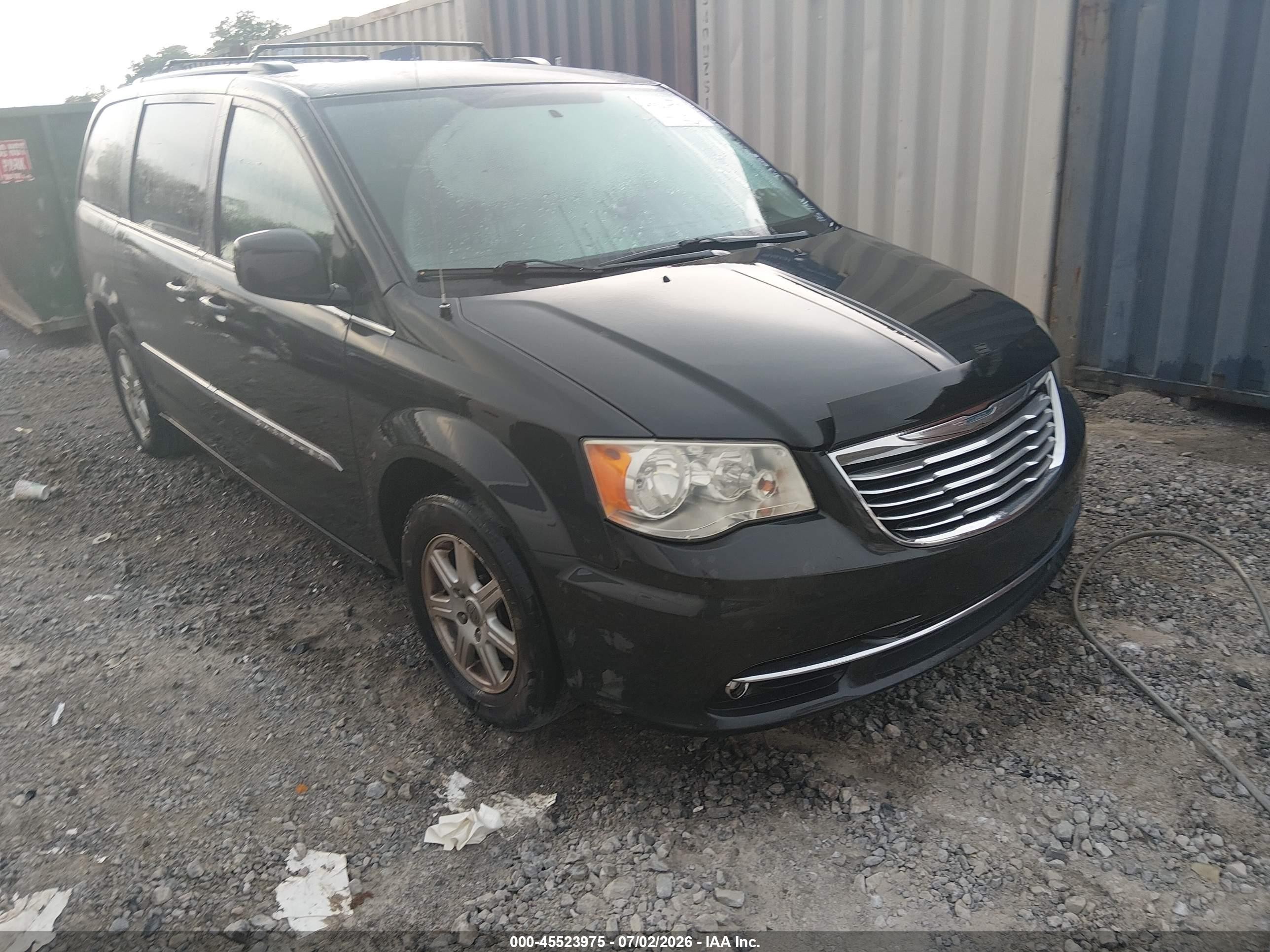 2012 Chrysler Town & Country Touring Black vin: 2C4RC1BG9CR313668