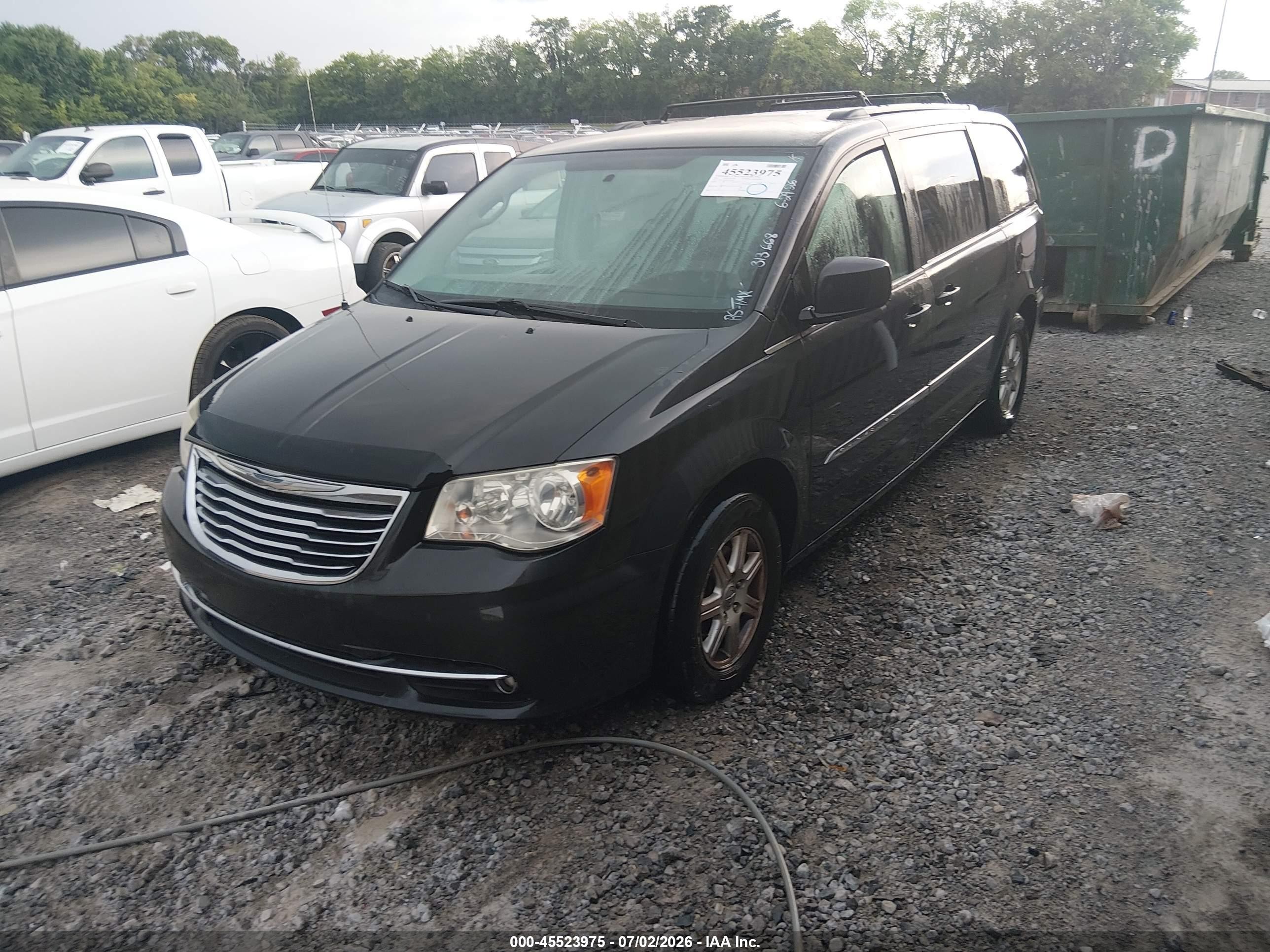 2012 Chrysler Town & Country Touring Black vin: 2C4RC1BG9CR313668