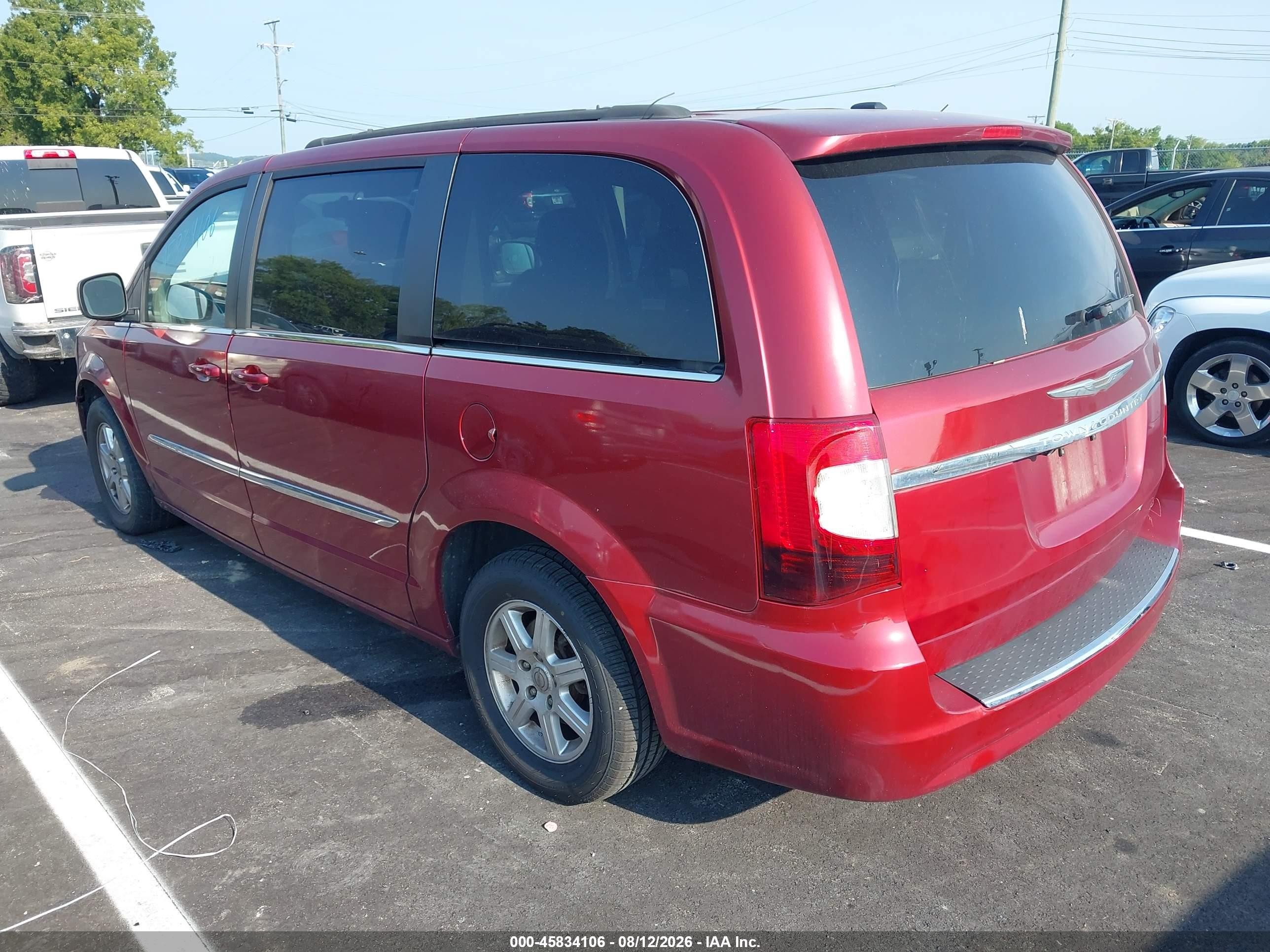 2012 Chrysler Town & Country Touring Темно-бордовый vin: 2C4RC1BG9CR350624