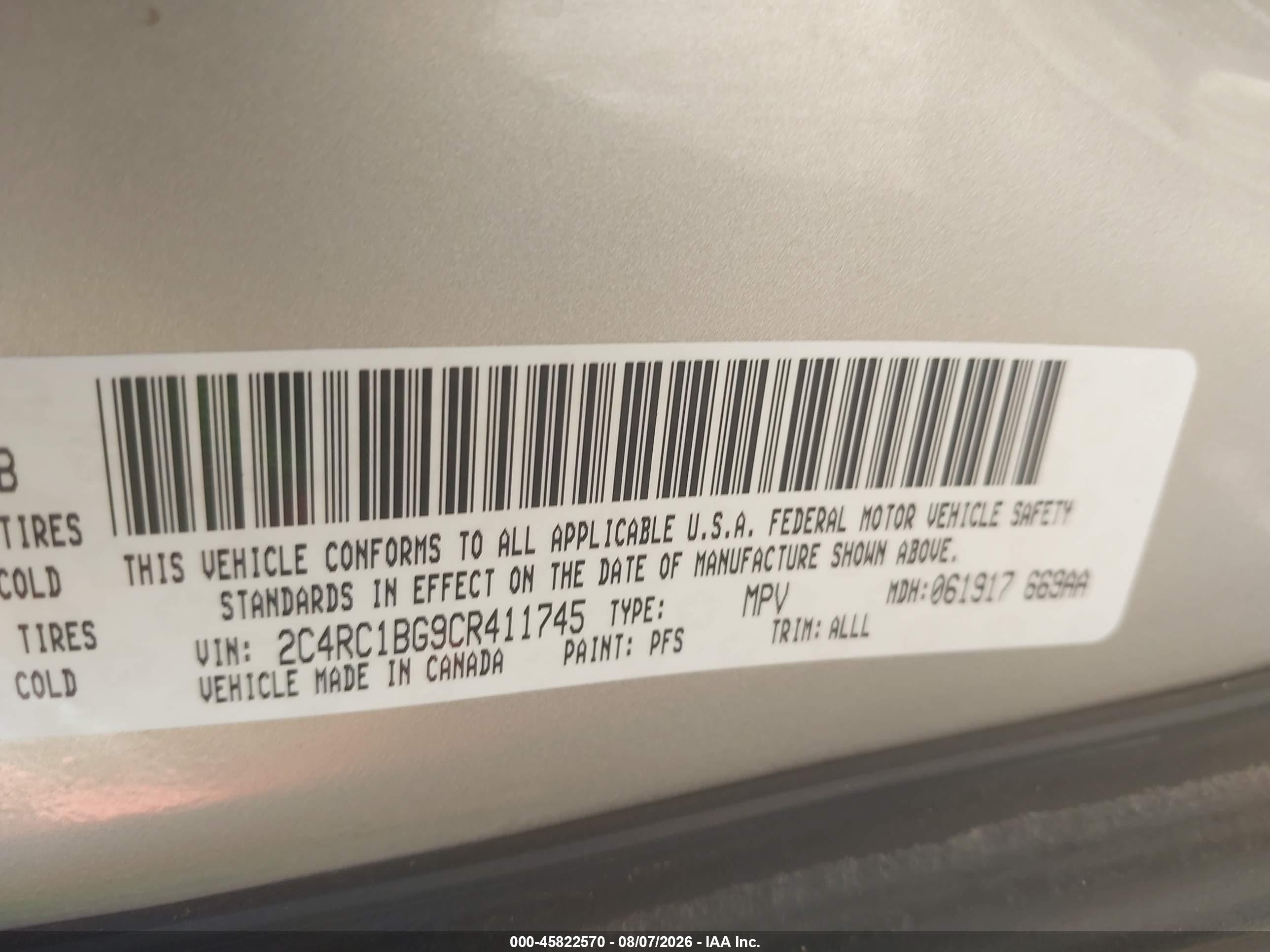 2012 Chrysler Town & Country Touring Gold vin: 2C4RC1BG9CR411745