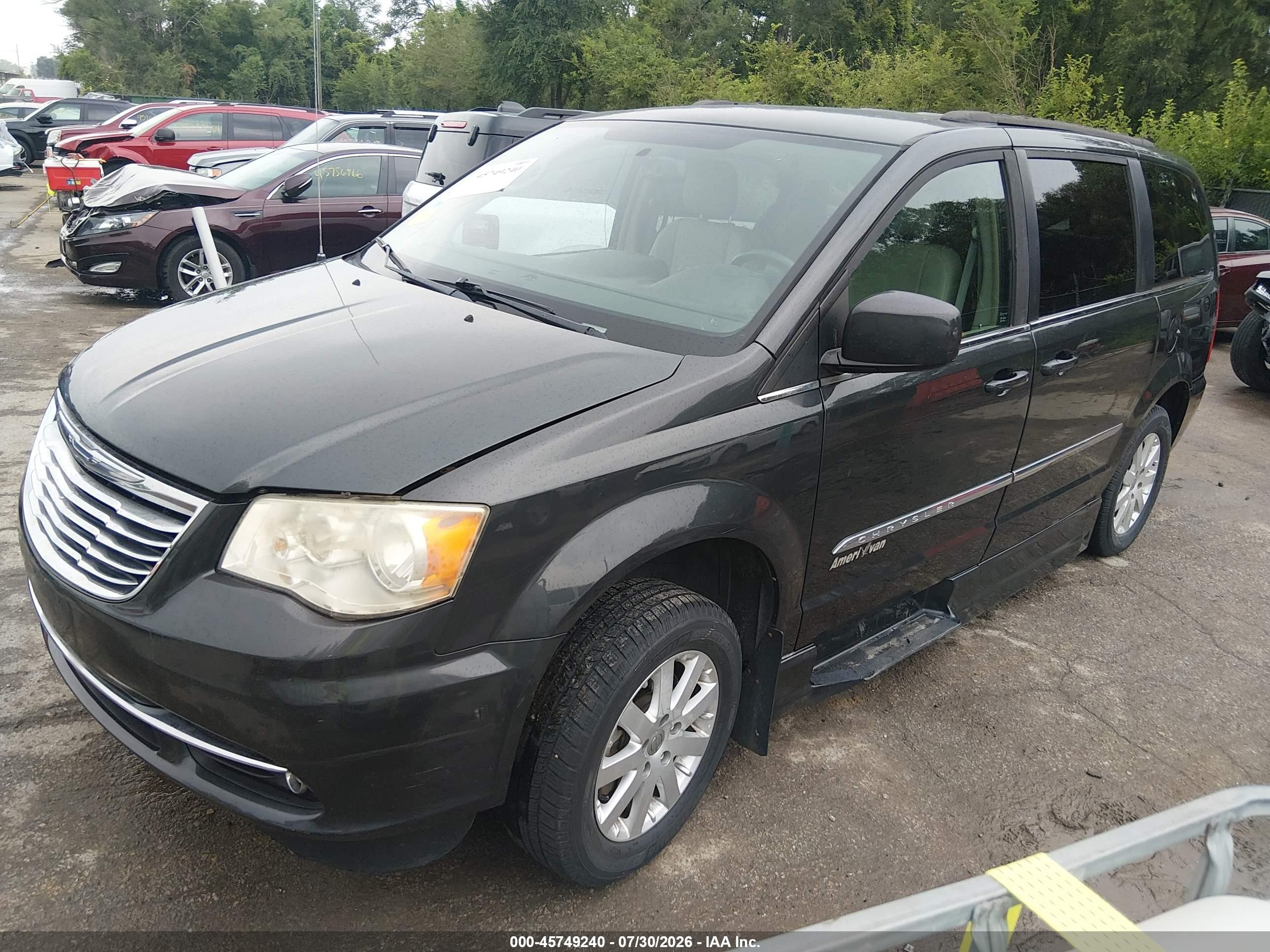 2012 Chrysler Town & Country Touring Серый vin: 2C4RC1BG9CR411955
