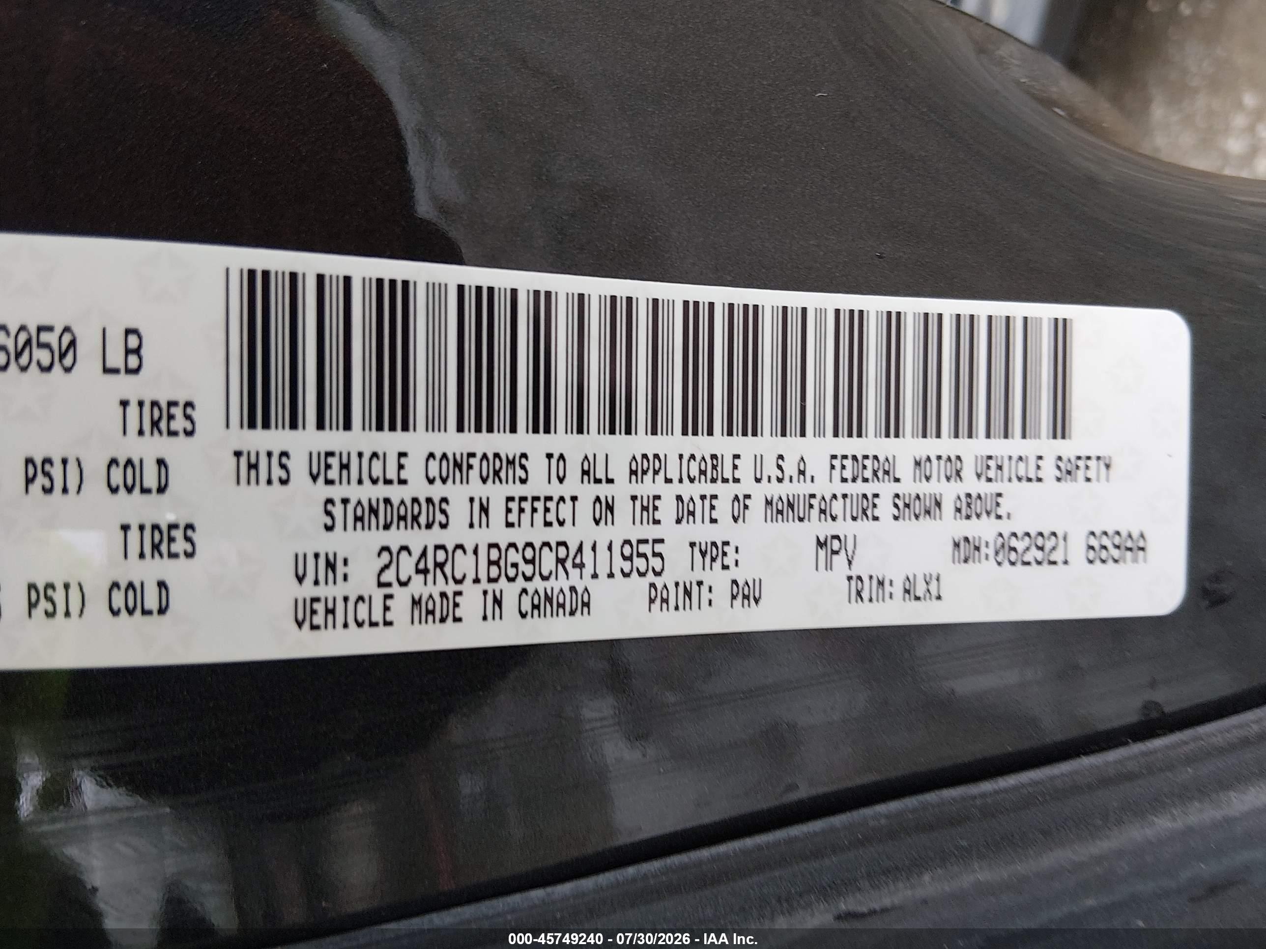 2012 Chrysler Town & Country Touring Серый vin: 2C4RC1BG9CR411955