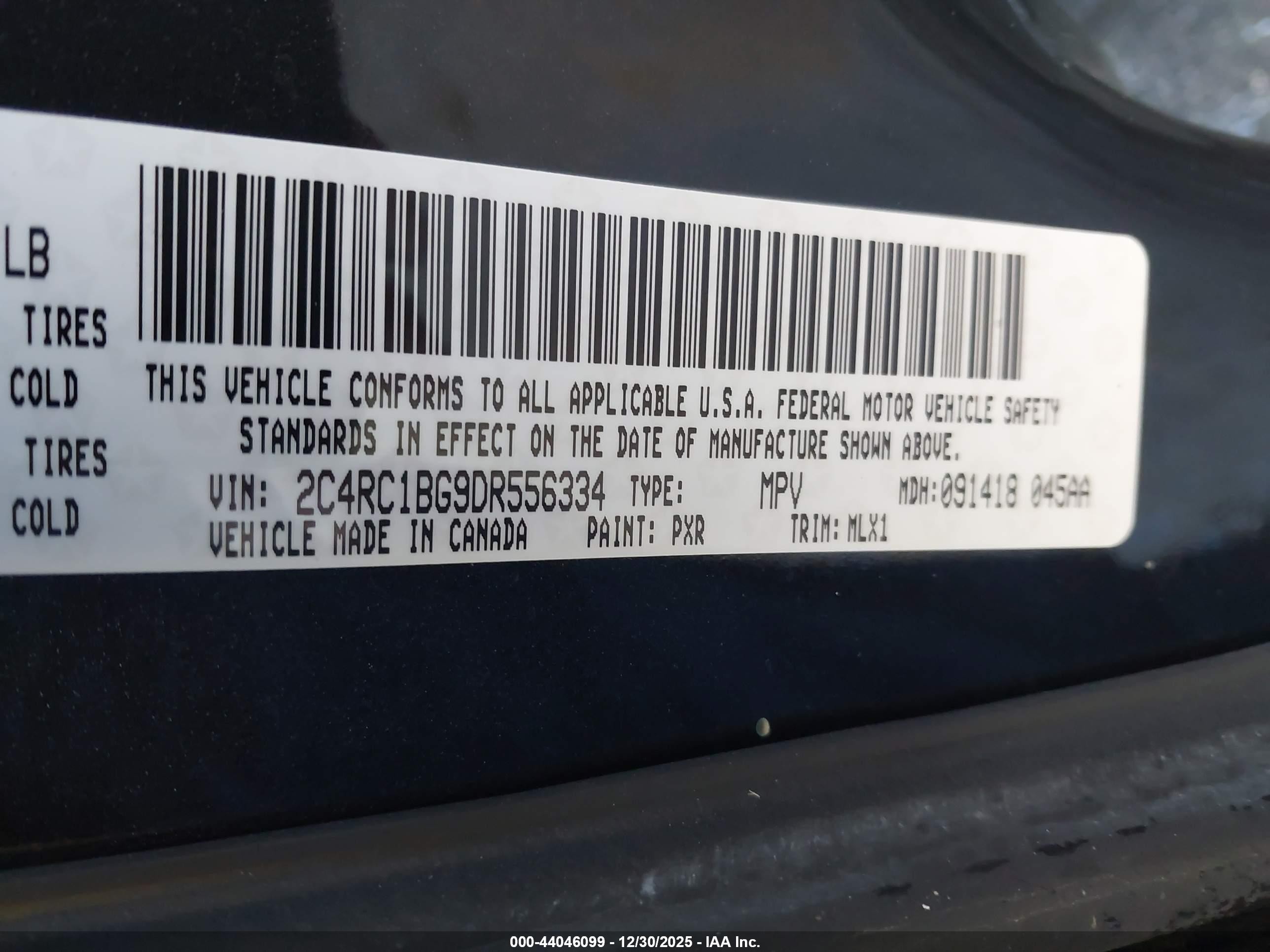 2013 Chrysler Town & Country Touring Black vin: 2C4RC1BG9DR556334