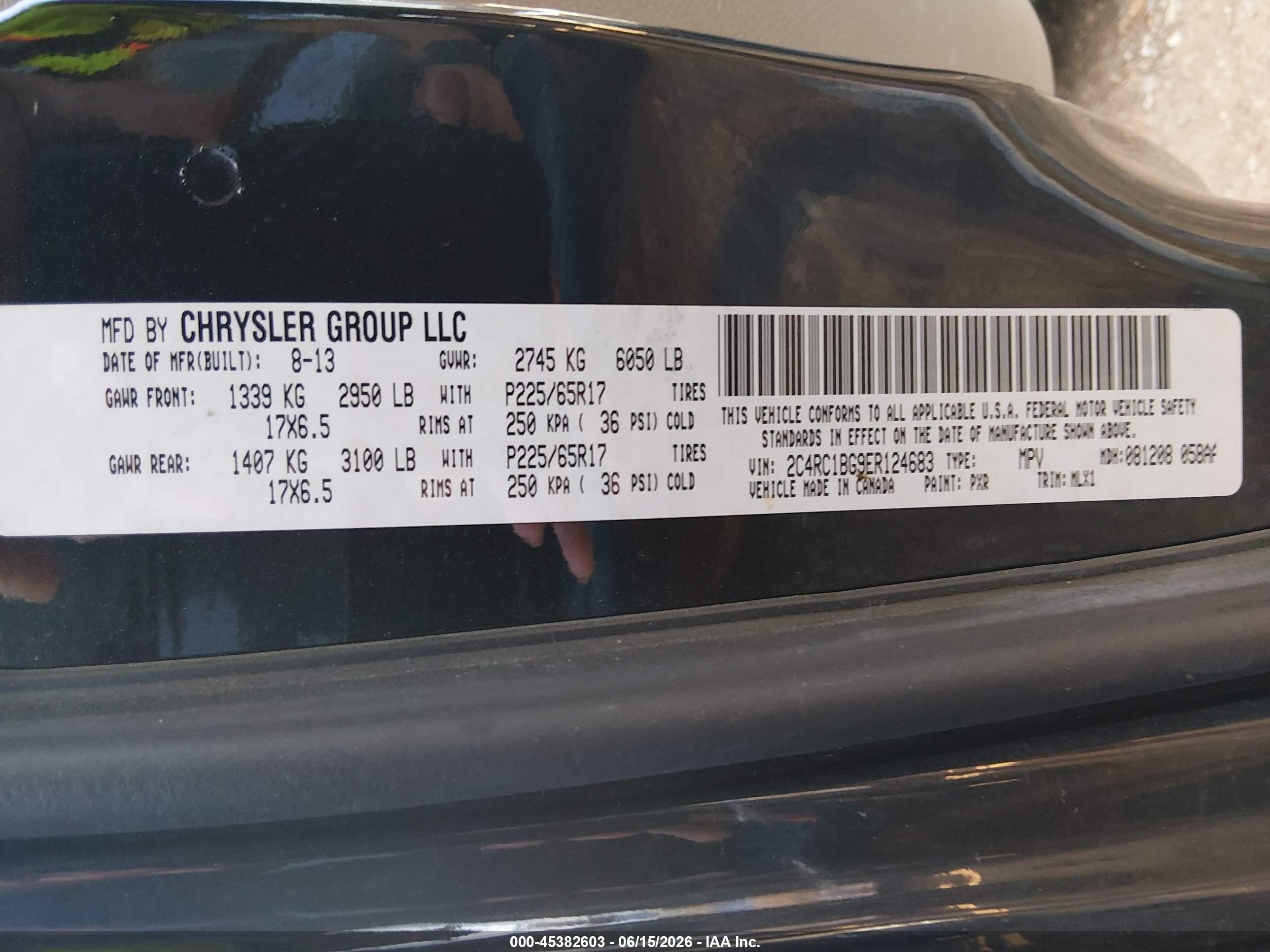 2014 Chrysler Town & Country Touring Gray vin: 2C4RC1BG9ER124683