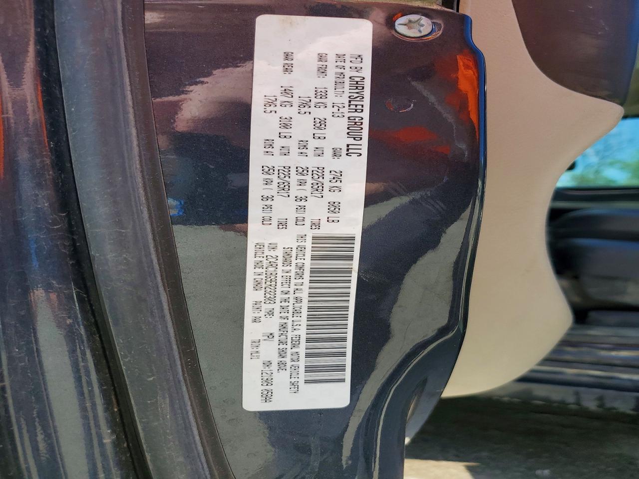 2014 Chrysler Town & Country Touring Charcoal vin: 2C4RC1BG9ER232303