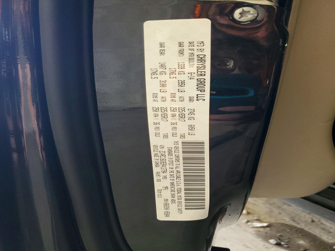 2014 Chrysler Town & Country Touring Черный vin: 2C4RC1BG9ER412784