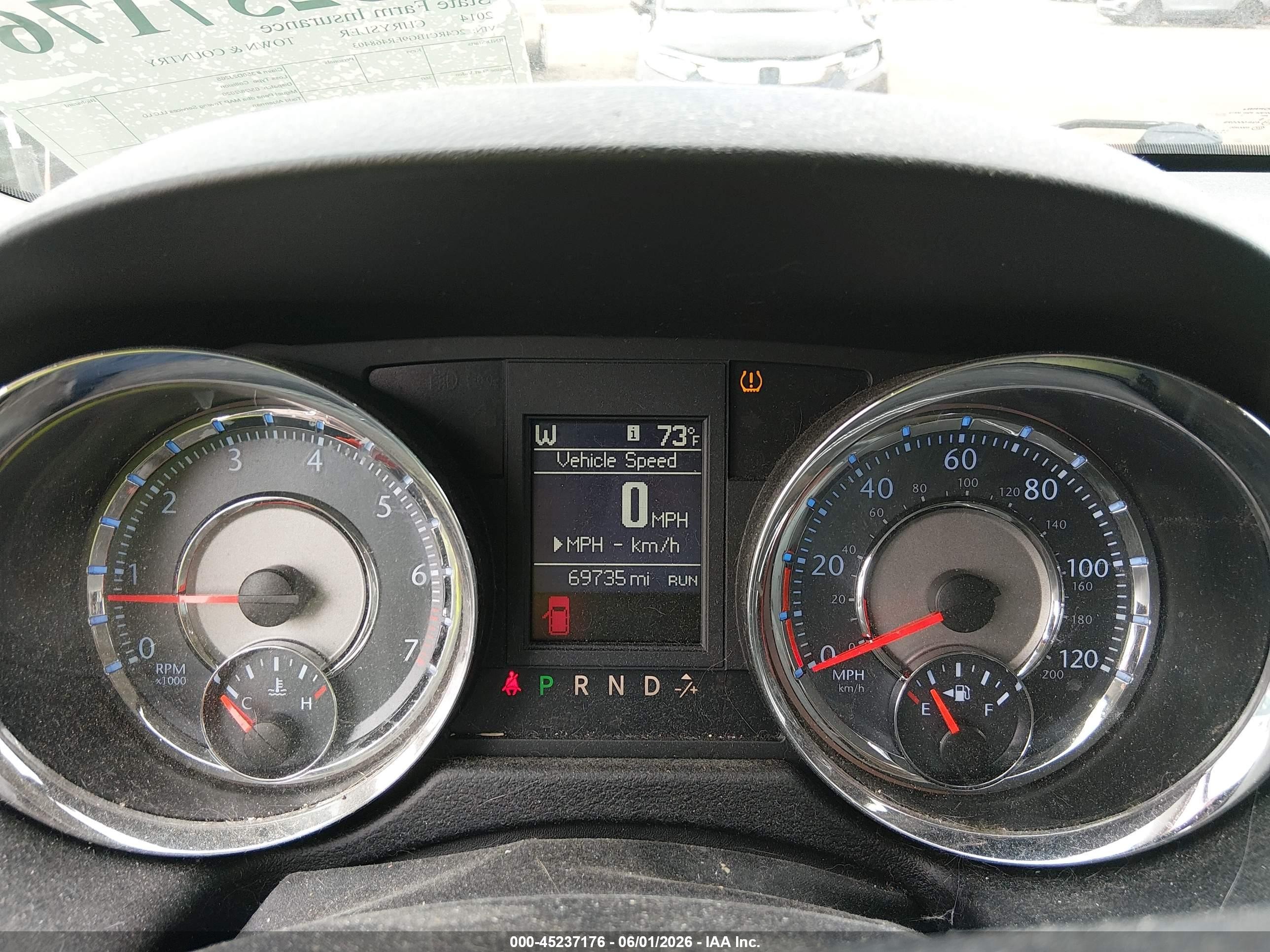 2014 Chrysler Town & Country Touring Blue vin: 2C4RC1BG9ER468403
