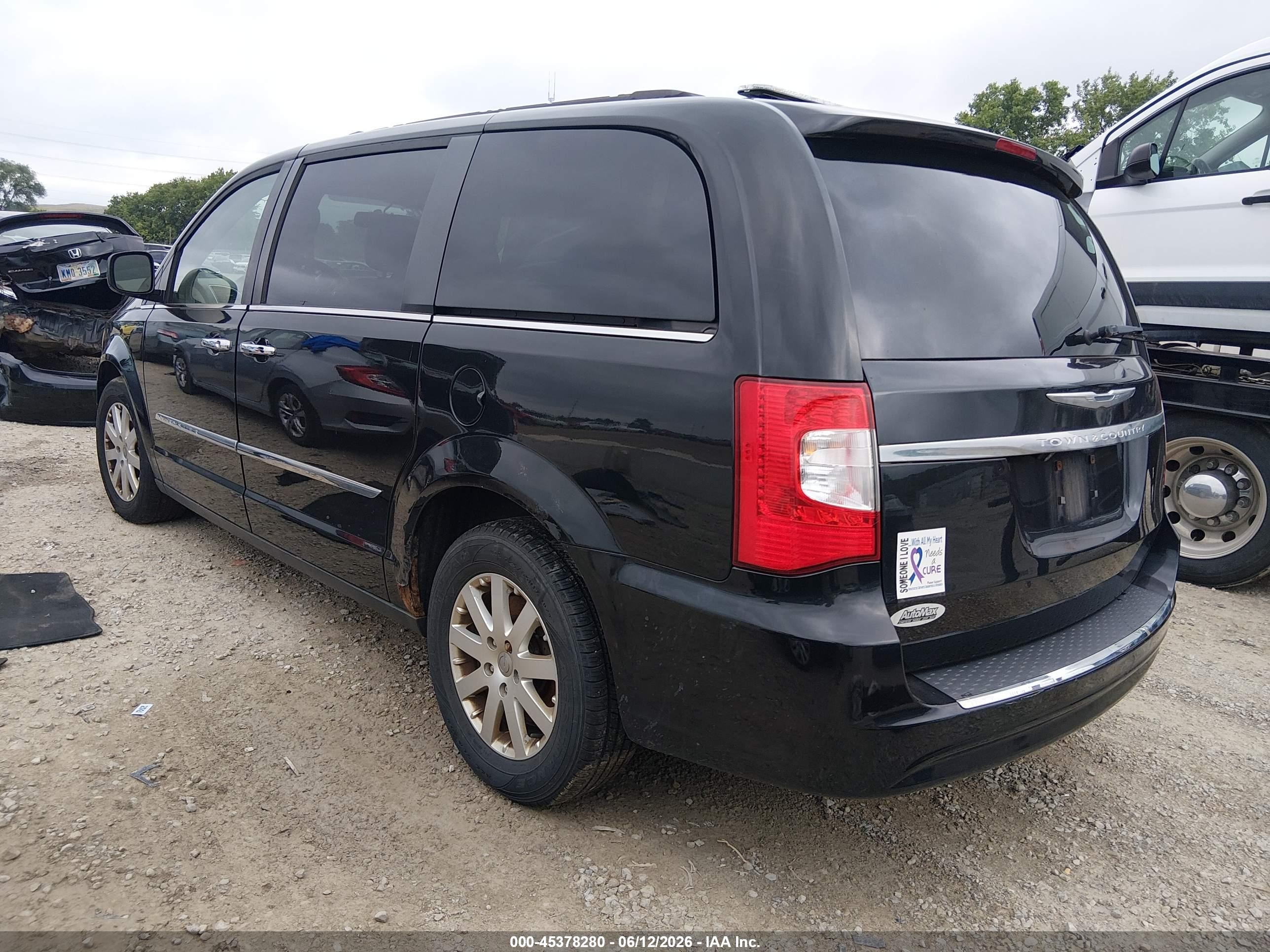 2015 Chrysler Town & Country Touring Black vin: 2C4RC1BG9FR505287