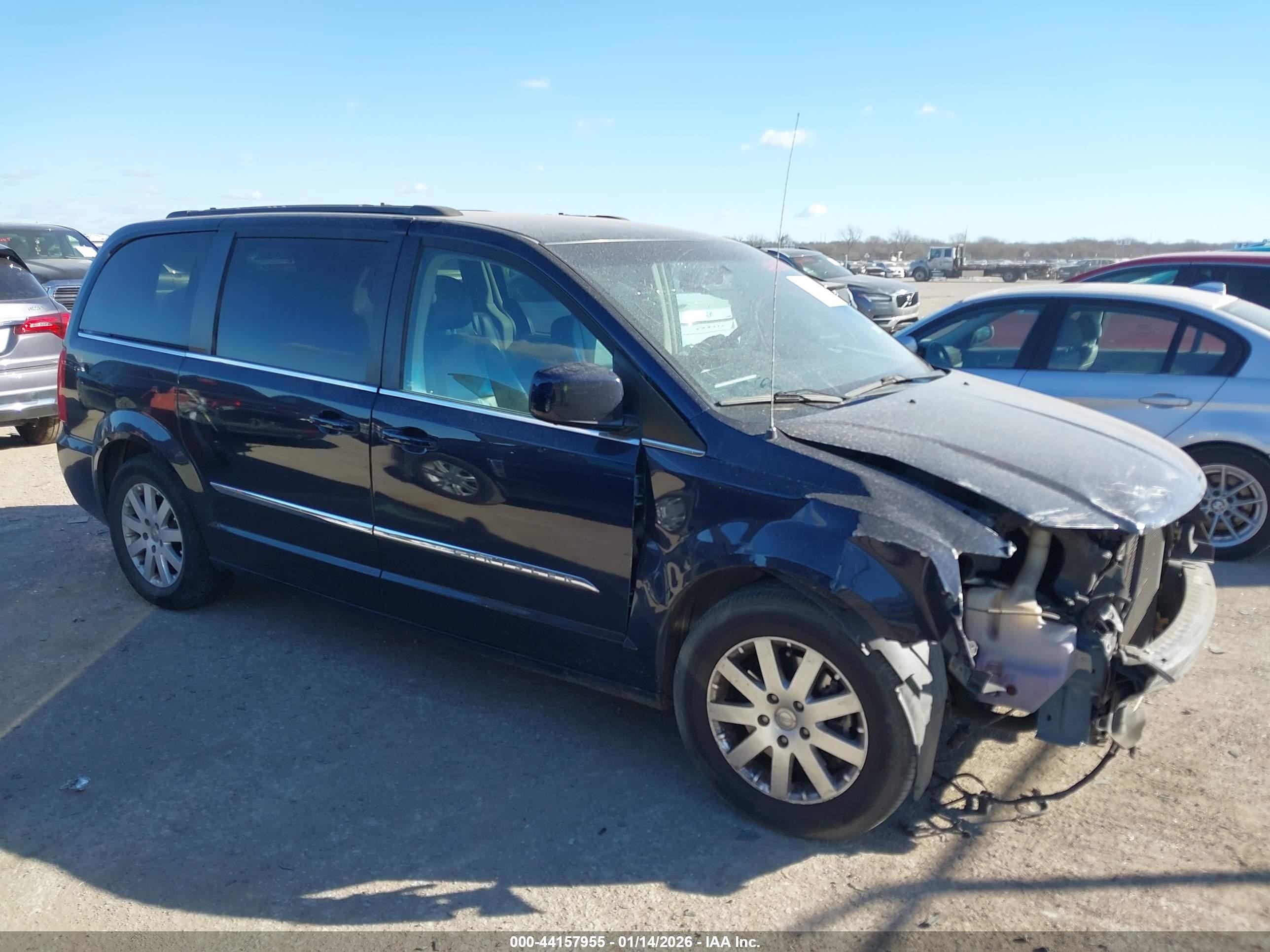 2015 Chrysler Town & Country Touring Blue vin: 2C4RC1BG9FR563058