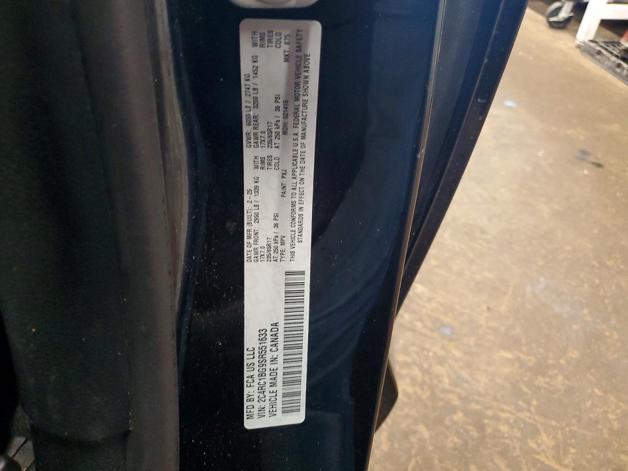 2025 Chrysler Pacifica Select Black vin: 2C4RC1BG9SR551633
