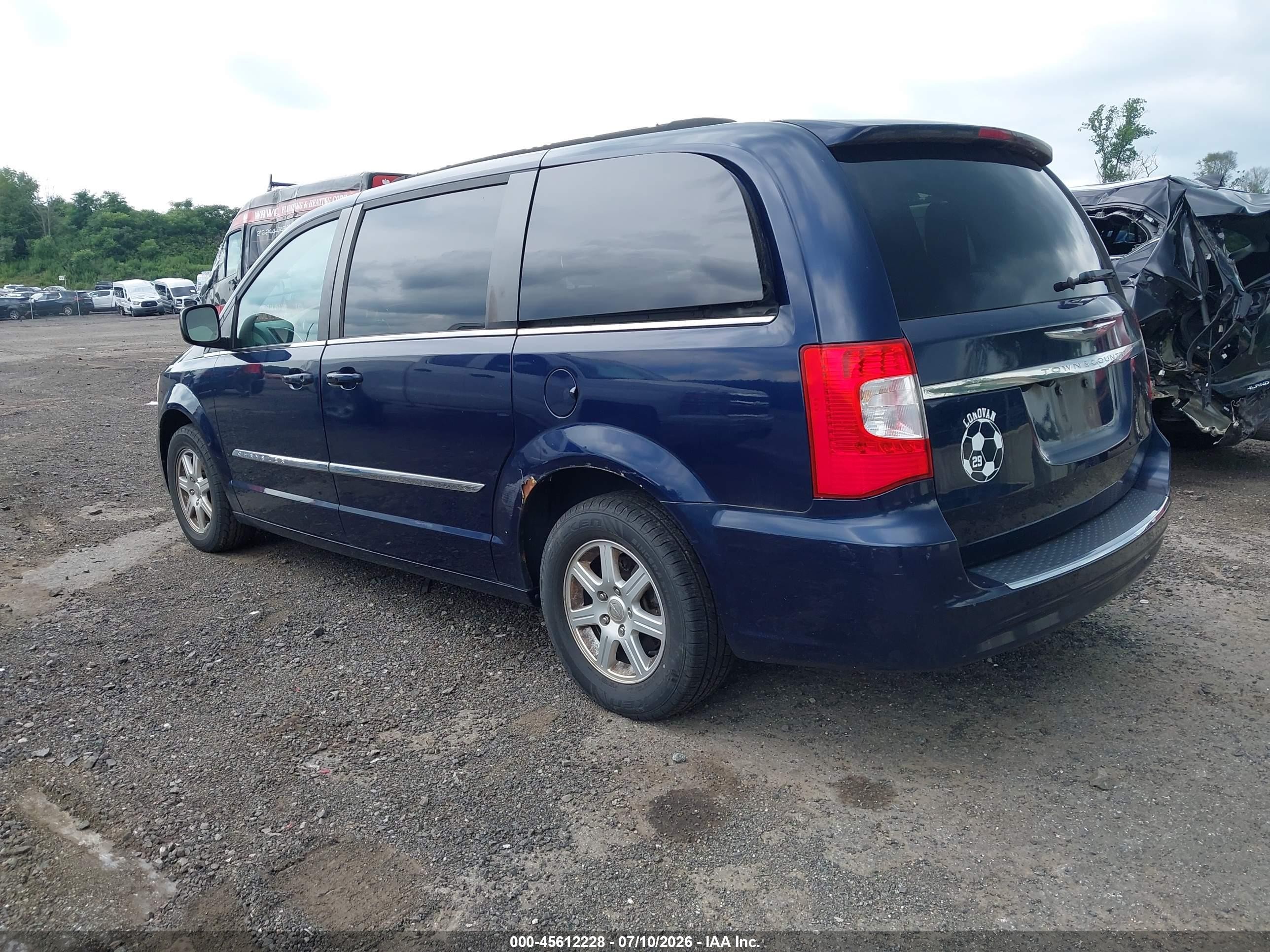 2012 Chrysler Town & Country Touring Blue vin: 2C4RC1BGXCR216642