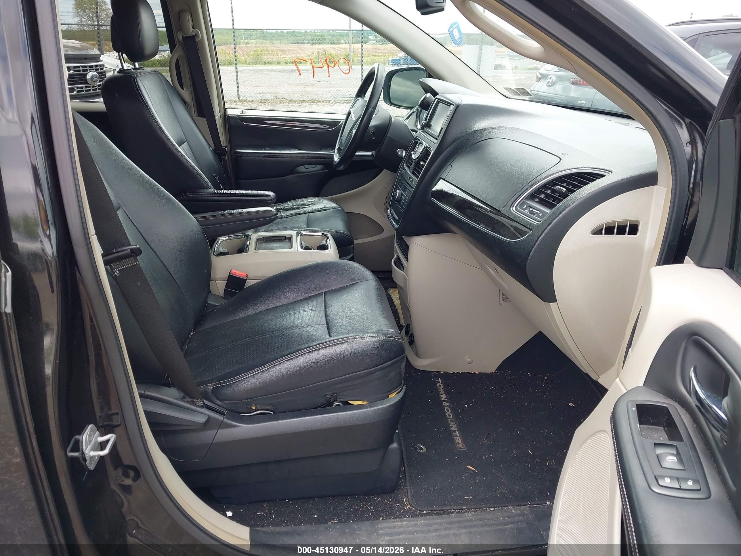 2012 Chrysler Town & Country Touring Black vin: 2C4RC1BGXCR313162
