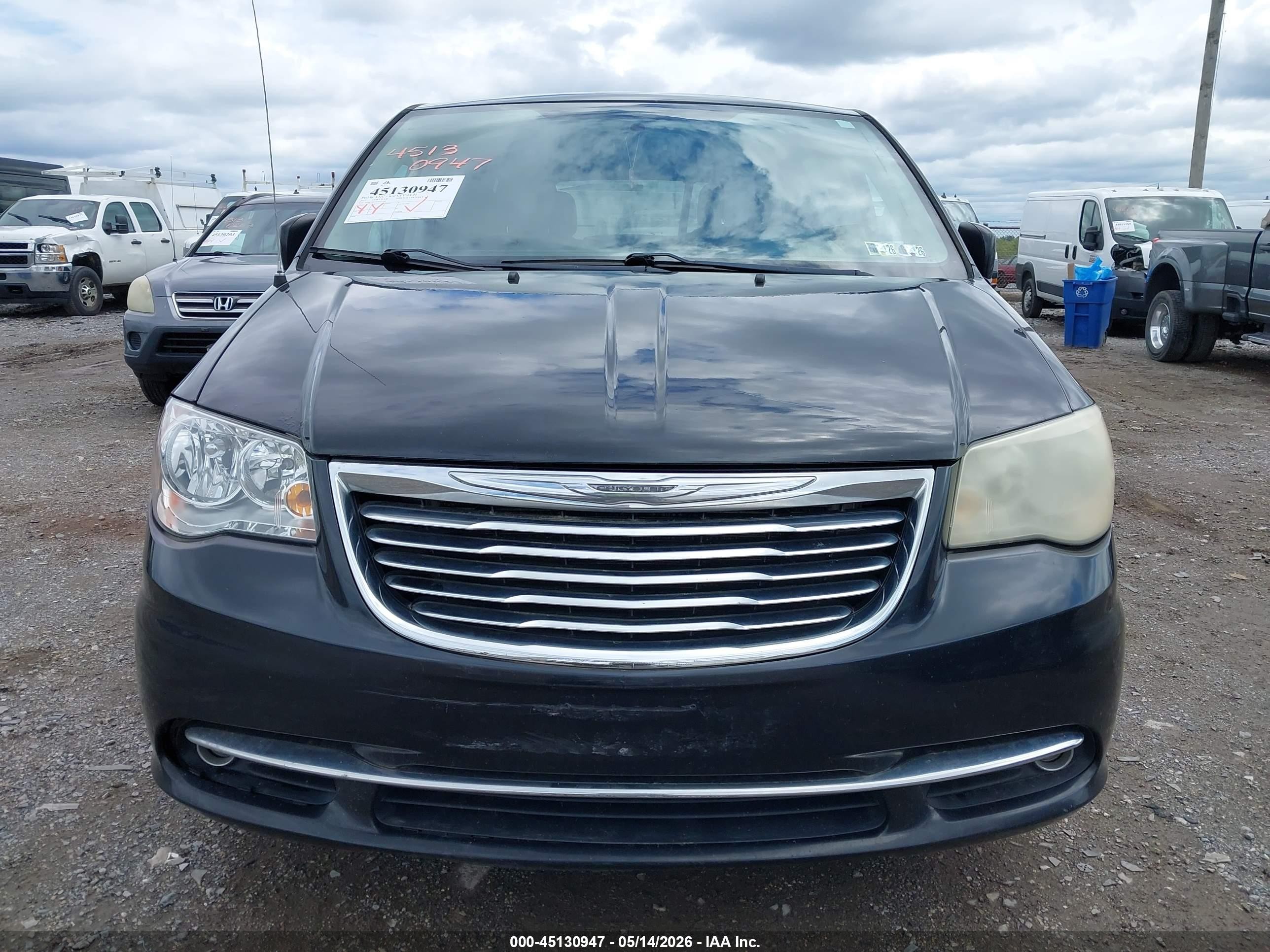 2012 Chrysler Town & Country Touring Black vin: 2C4RC1BGXCR313162