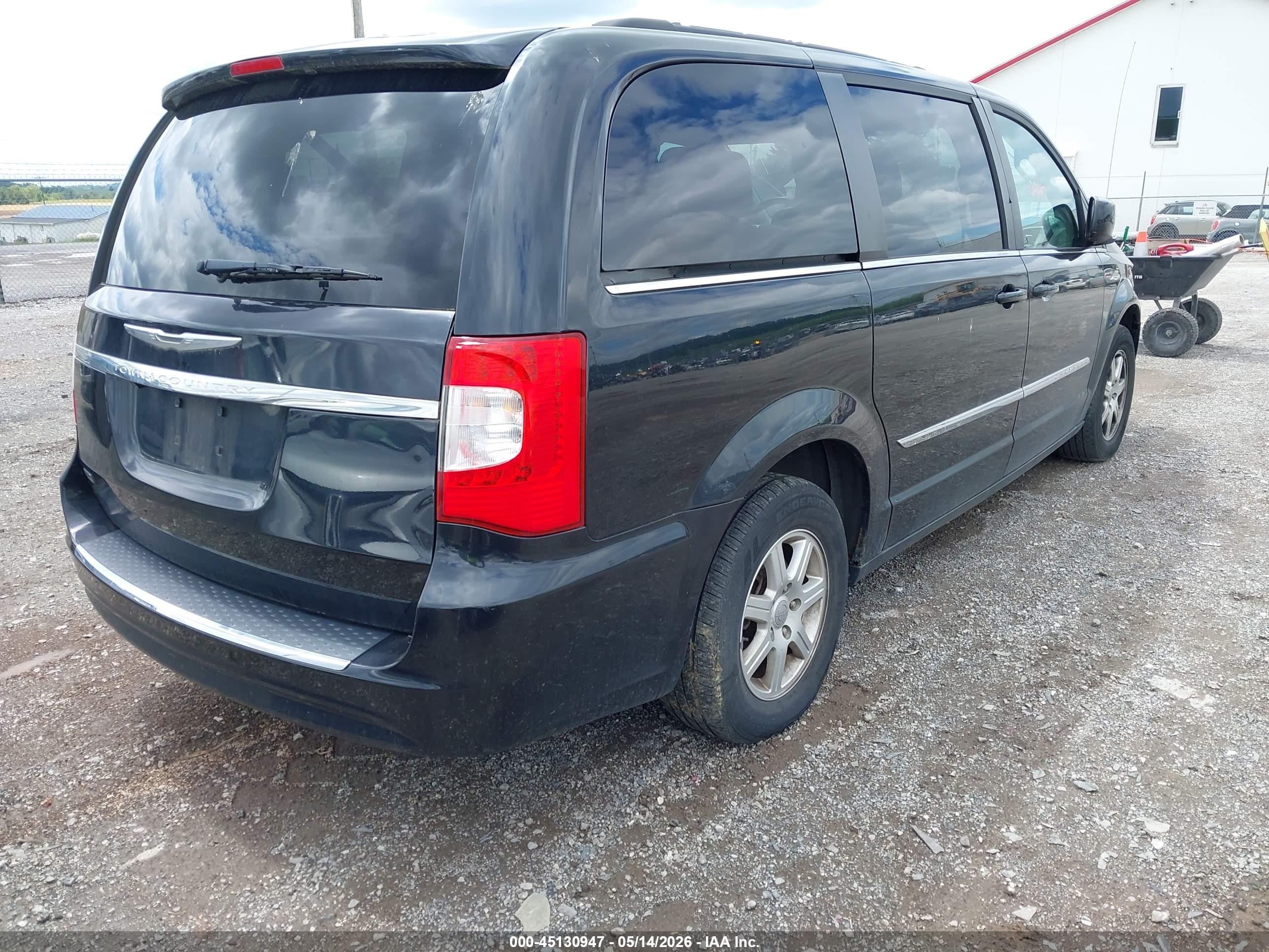 2012 Chrysler Town & Country Touring Black vin: 2C4RC1BGXCR313162
