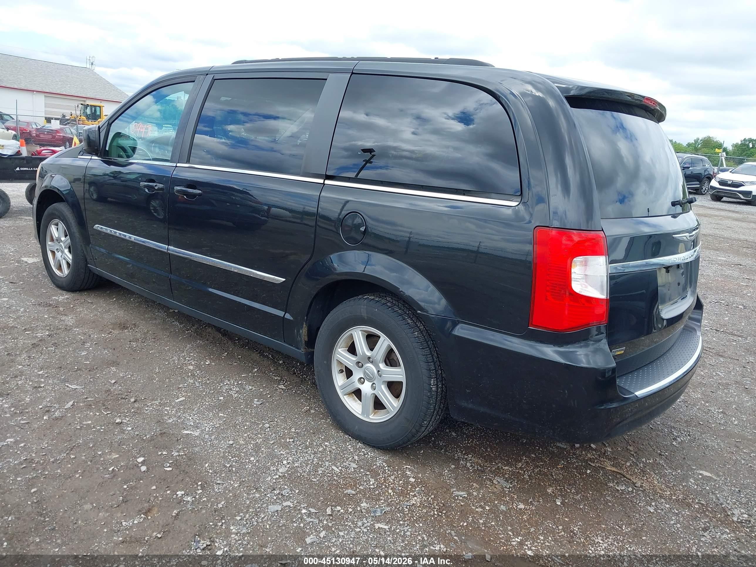 2012 Chrysler Town & Country Touring Black vin: 2C4RC1BGXCR313162