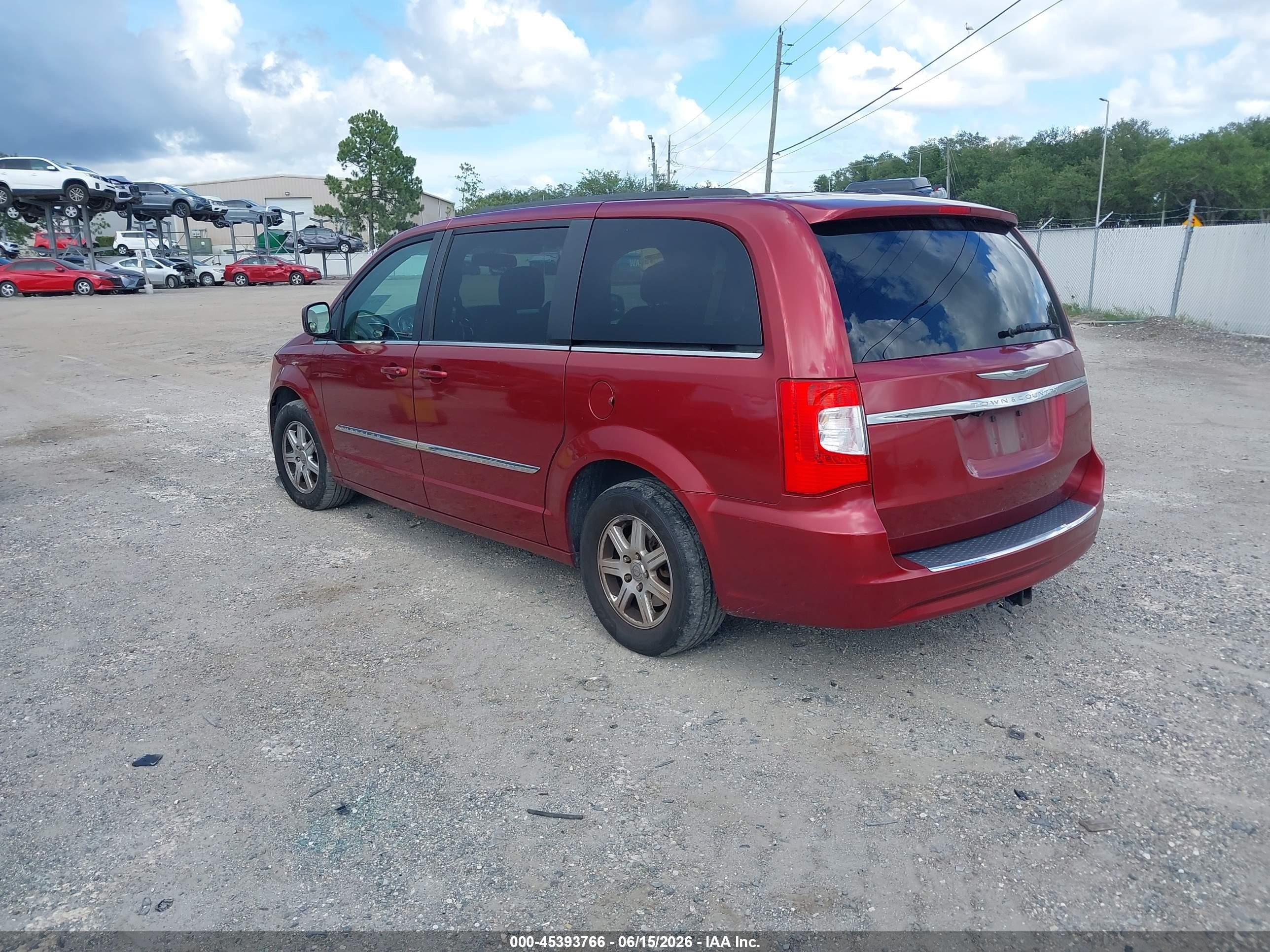 2012 Chrysler Town & Country Touring Maroon vin: 2C4RC1BGXCR331063