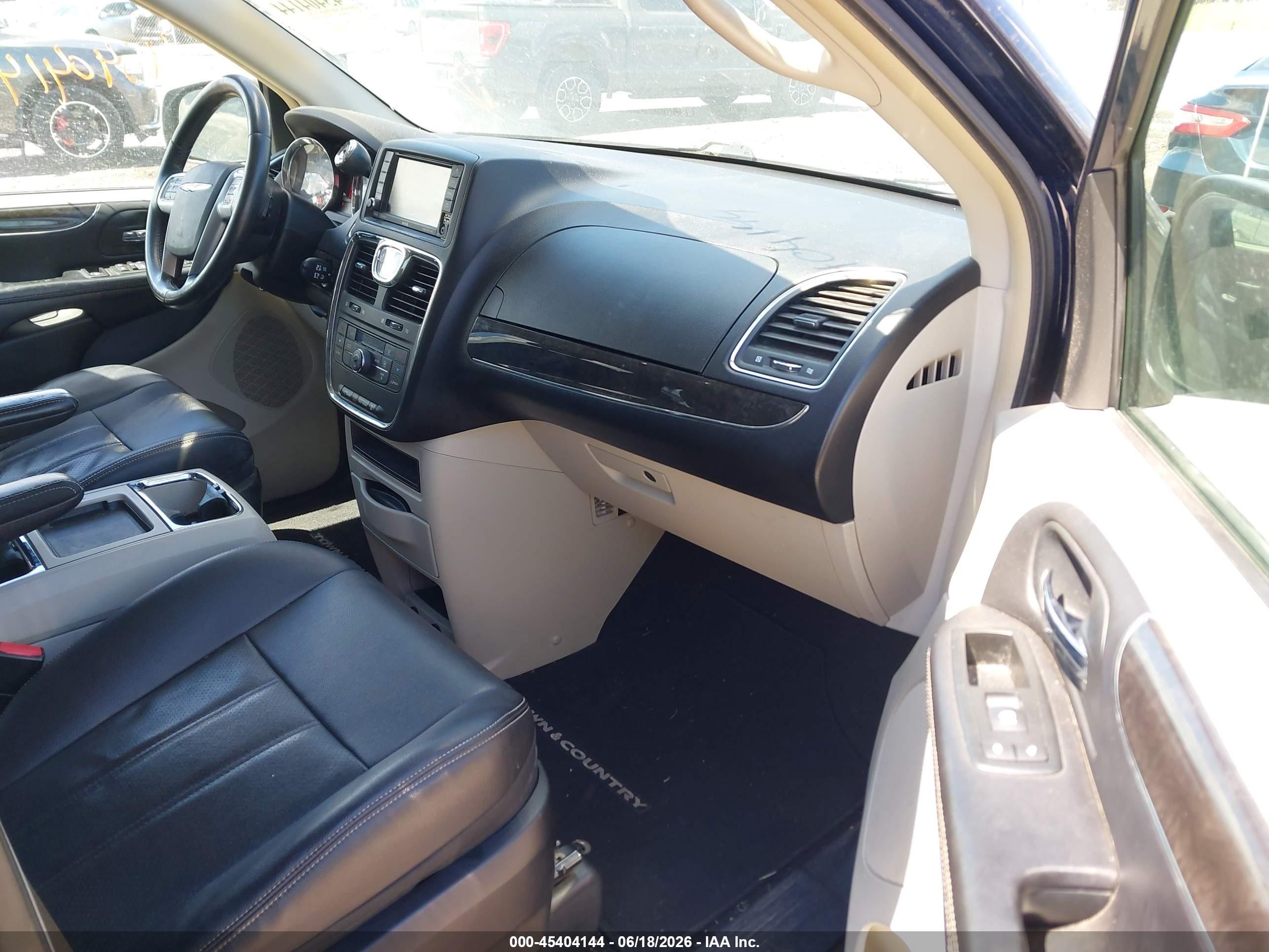 2012 Chrysler Town & Country Touring Синий vin: 2C4RC1BGXCR383518