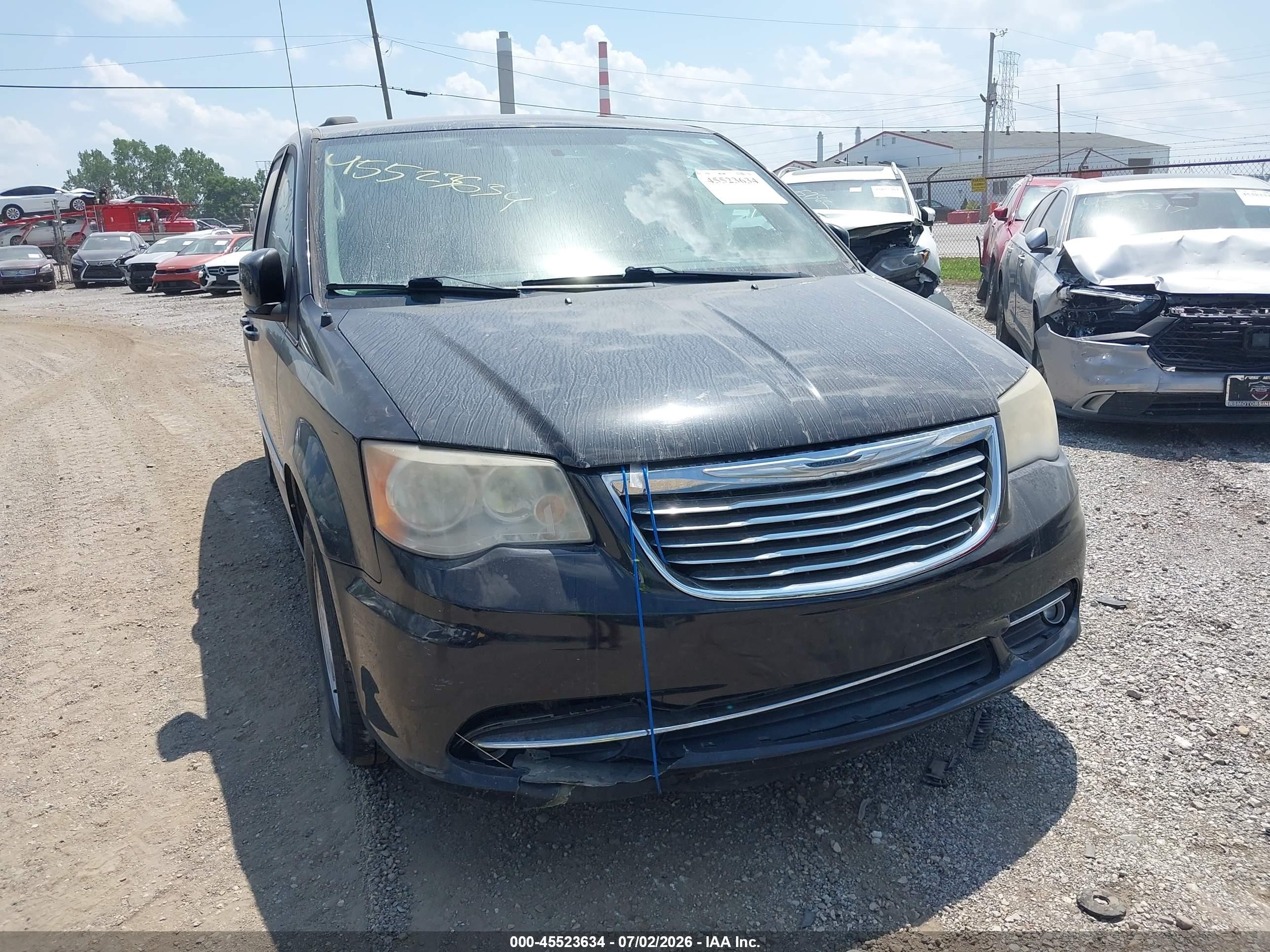 2013 Chrysler Town & Country Touring Черный vin: 2C4RC1BGXDR638251