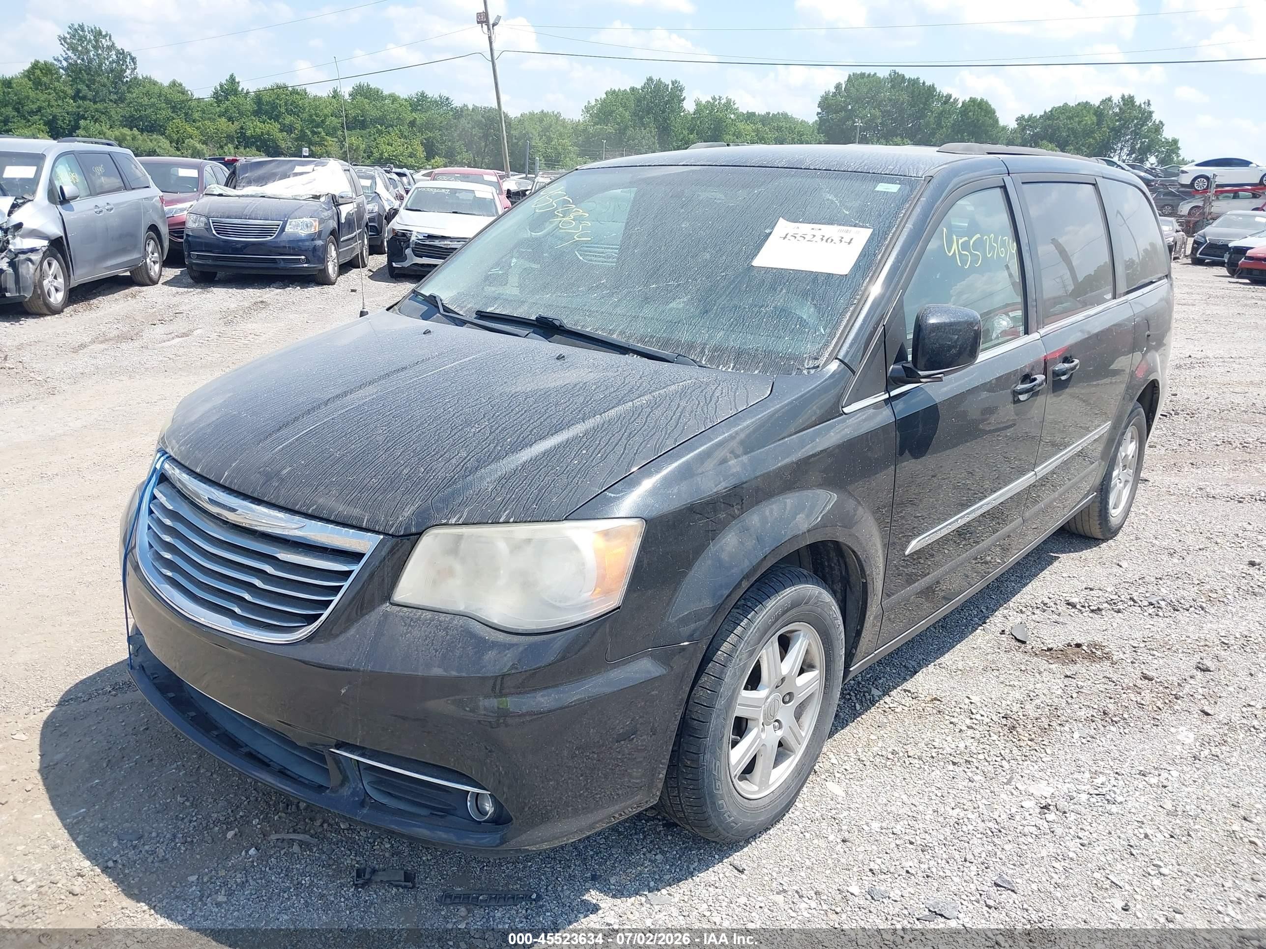2013 Chrysler Town & Country Touring Черный vin: 2C4RC1BGXDR638251
