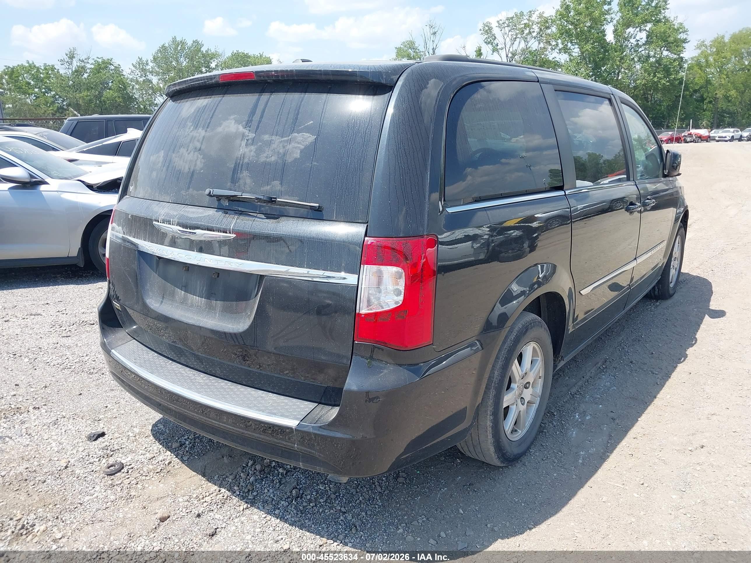 2013 Chrysler Town & Country Touring Черный vin: 2C4RC1BGXDR638251