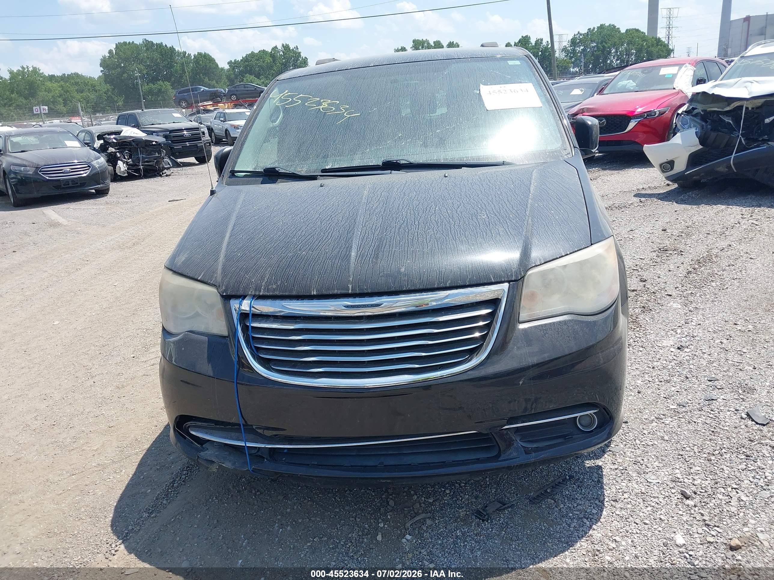 2013 Chrysler Town & Country Touring Черный vin: 2C4RC1BGXDR638251