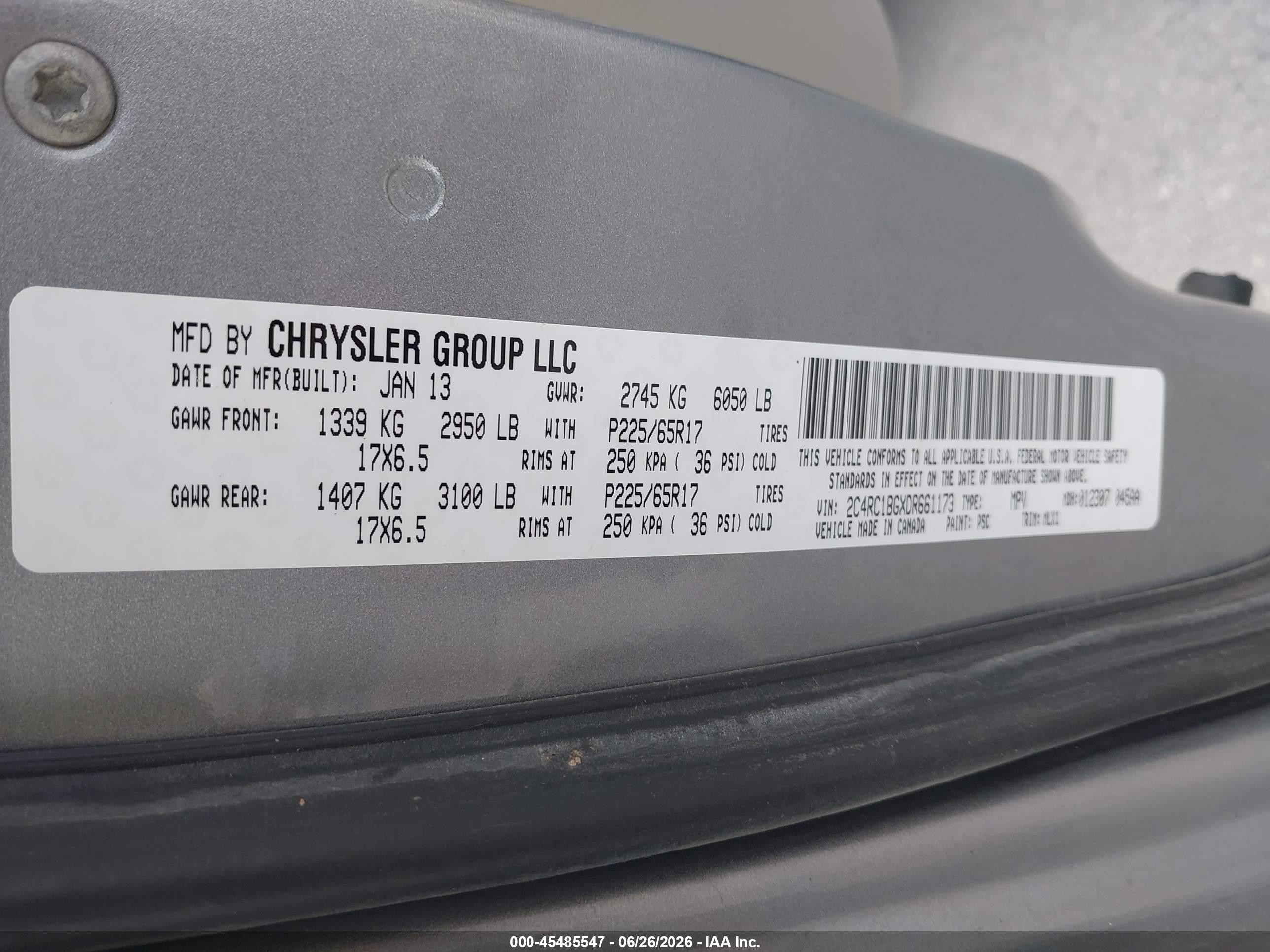 2013 Chrysler Town & Country Touring Silver vin: 2C4RC1BGXDR661173