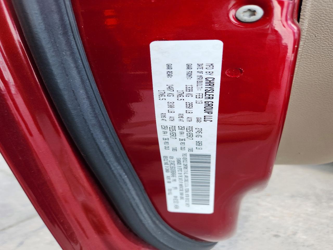 2013 Chrysler Town & Country Touring Темно-бордовый vin: 2C4RC1BGXDR684646
