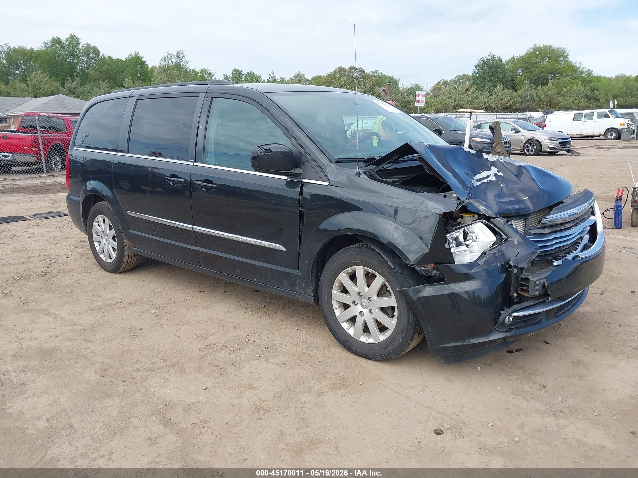 2013 Chrysler Town & Country Touring Черный vin: 2C4RC1BGXDR690219