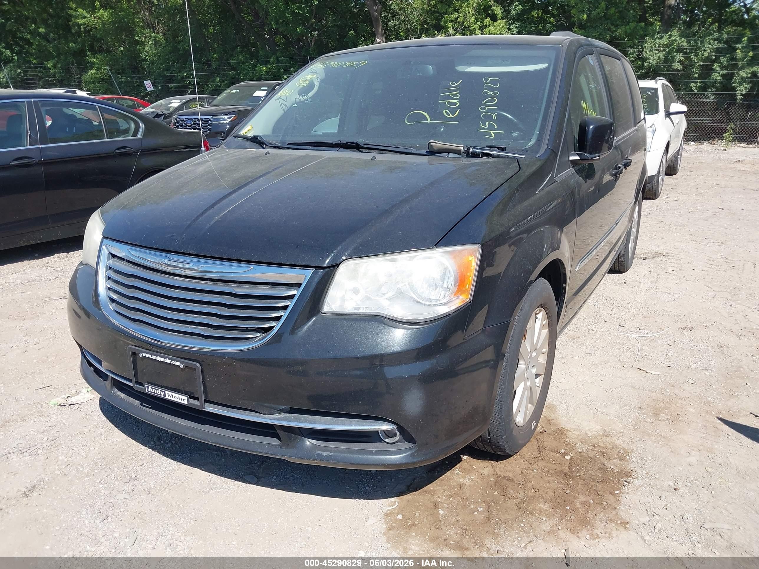 2013 Chrysler Town & Country Touring Black vin: 2C4RC1BGXDR696263