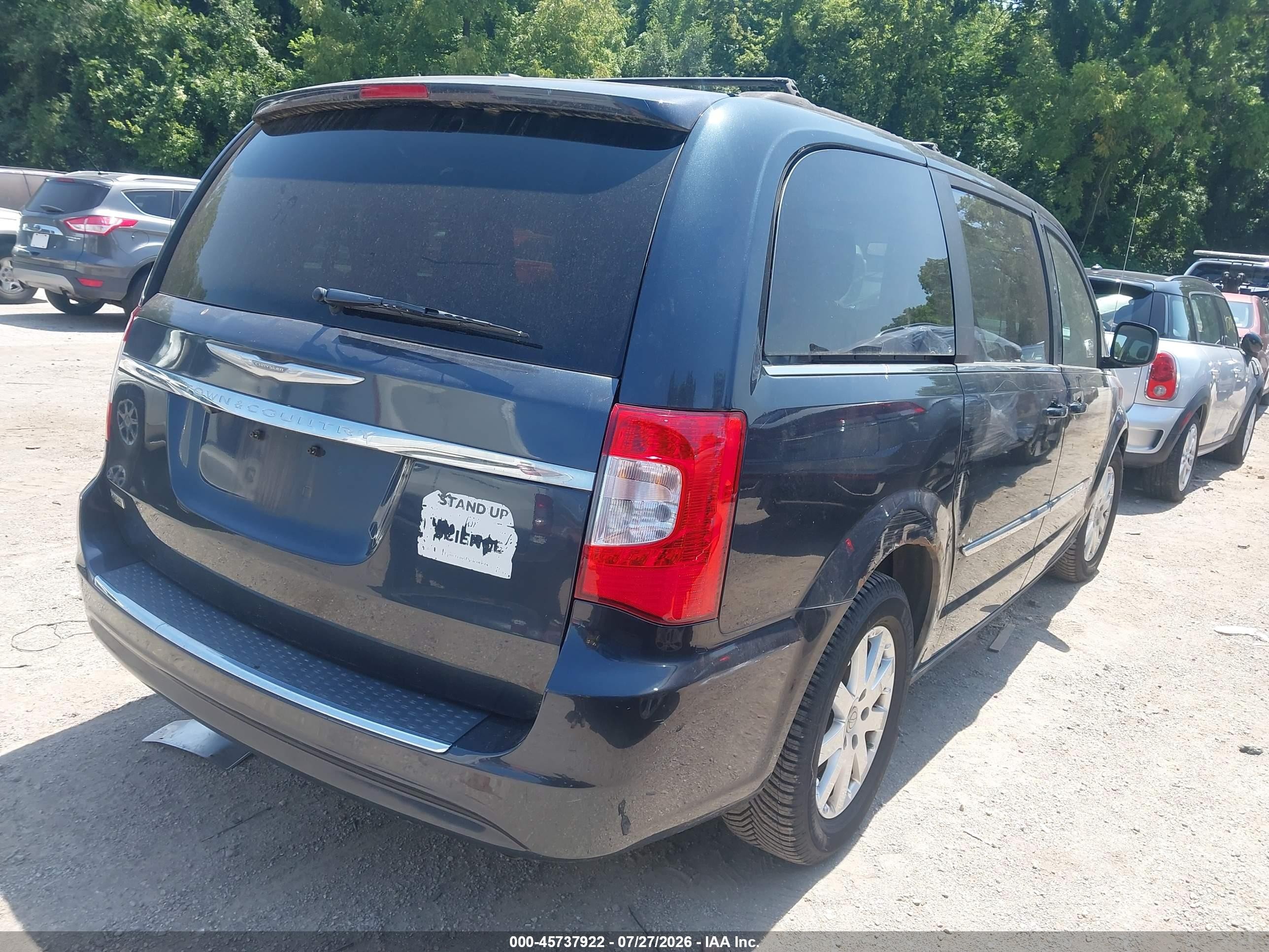 2014 Chrysler Town & Country Touring Black vin: 2C4RC1BGXER396062
