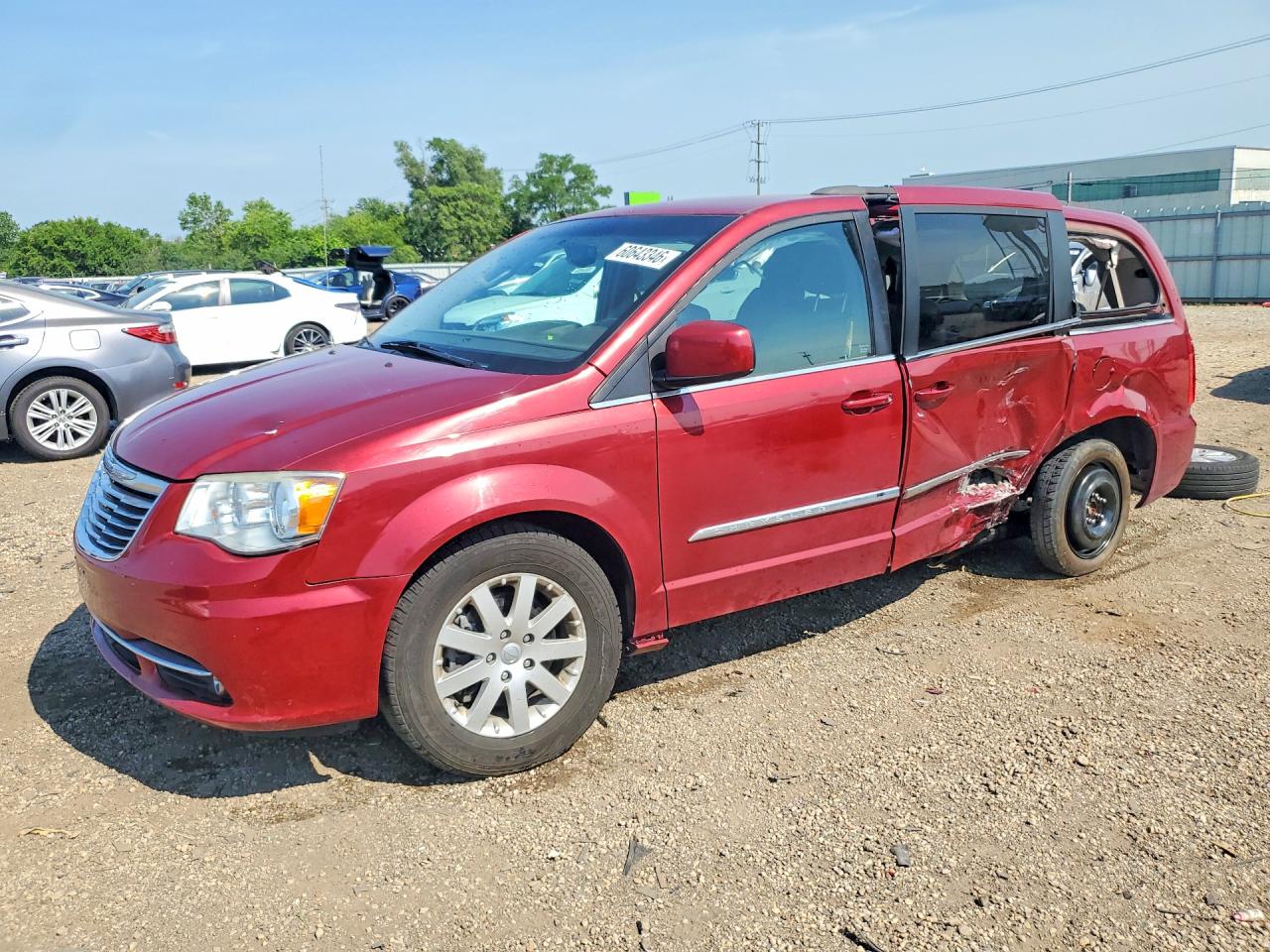 2015 Chrysler Town & Country Touring Бордовый vin: 2C4RC1BGXFR552439