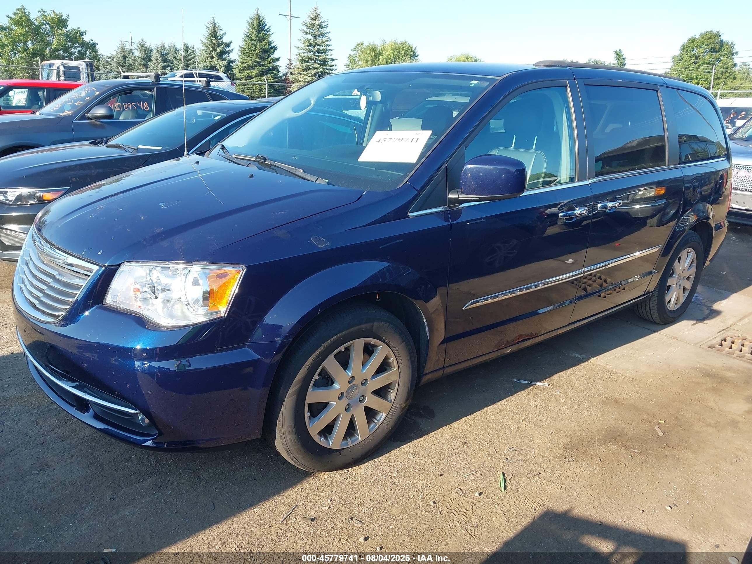 2015 Chrysler Town & Country Touring Синий vin: 2C4RC1BGXFR571945