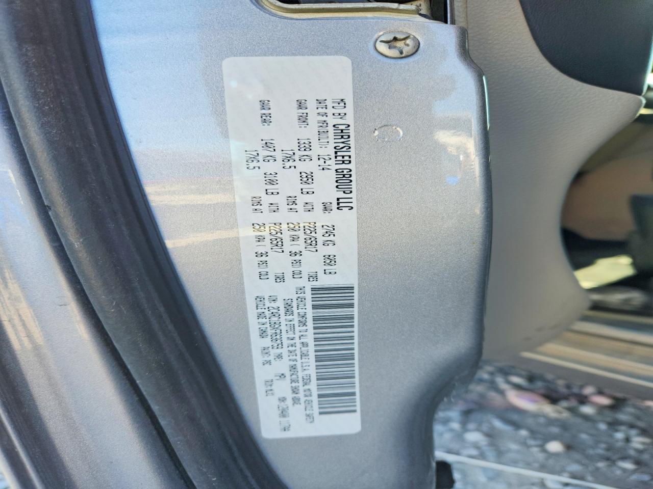 2015 Chrysler Town & Country Touring Silver vin: 2C4RC1BGXFR636759