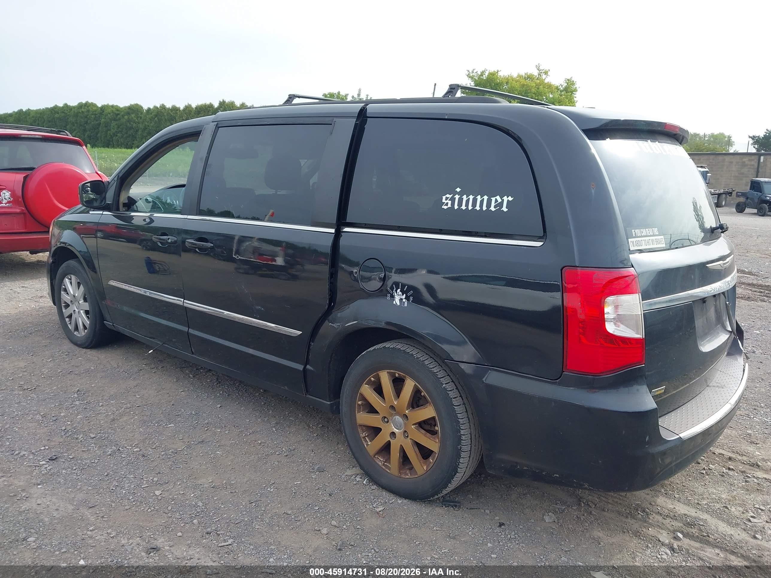 2015 Chrysler Town & Country Touring Black vin: 2C4RC1BGXFR751362