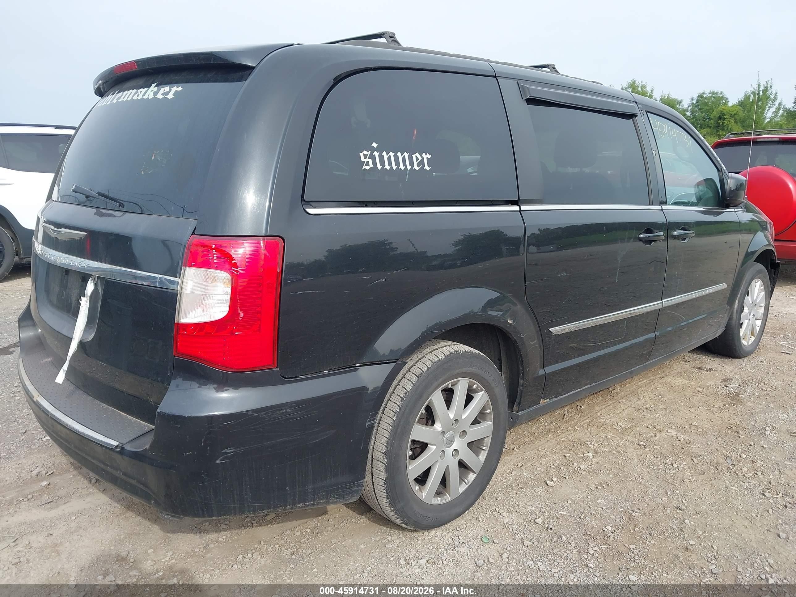 2015 Chrysler Town & Country Touring Black vin: 2C4RC1BGXFR751362