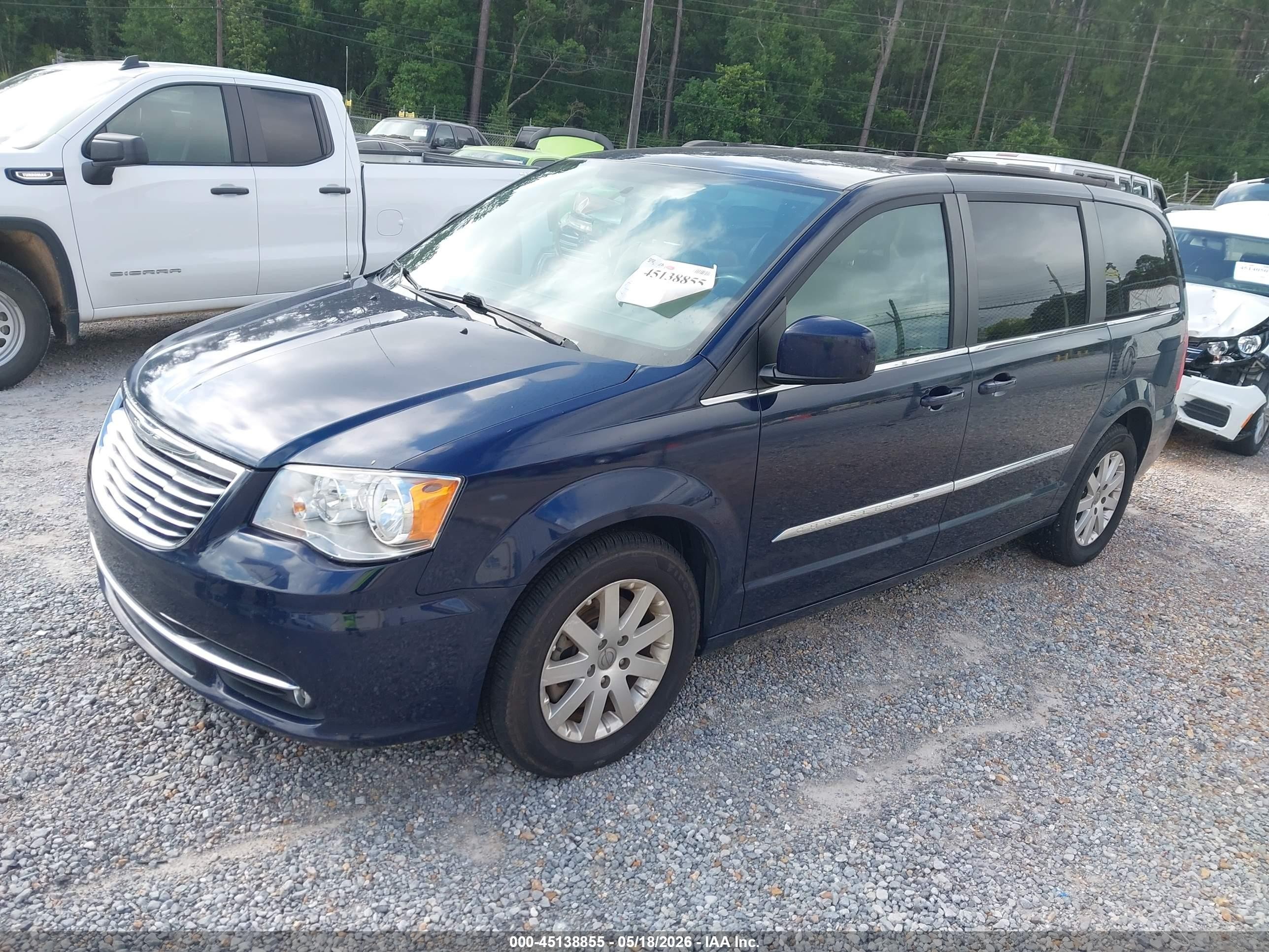 2016 Chrysler Town & Country Touring Синий vin: 2C4RC1BGXGR228926