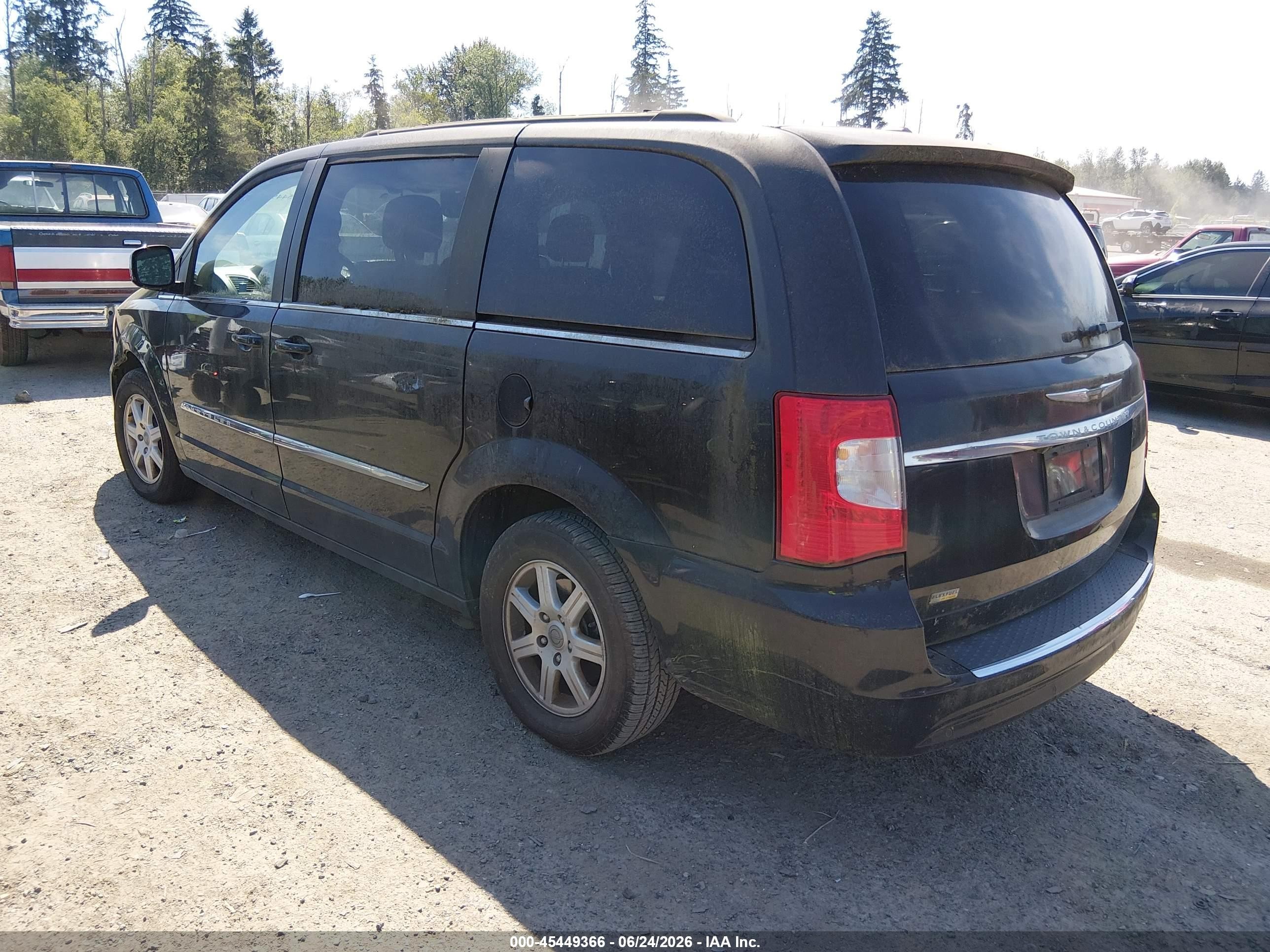 2012 Chrysler Town & Country Touring-l Black vin: 2C4RC1CG0CR144171