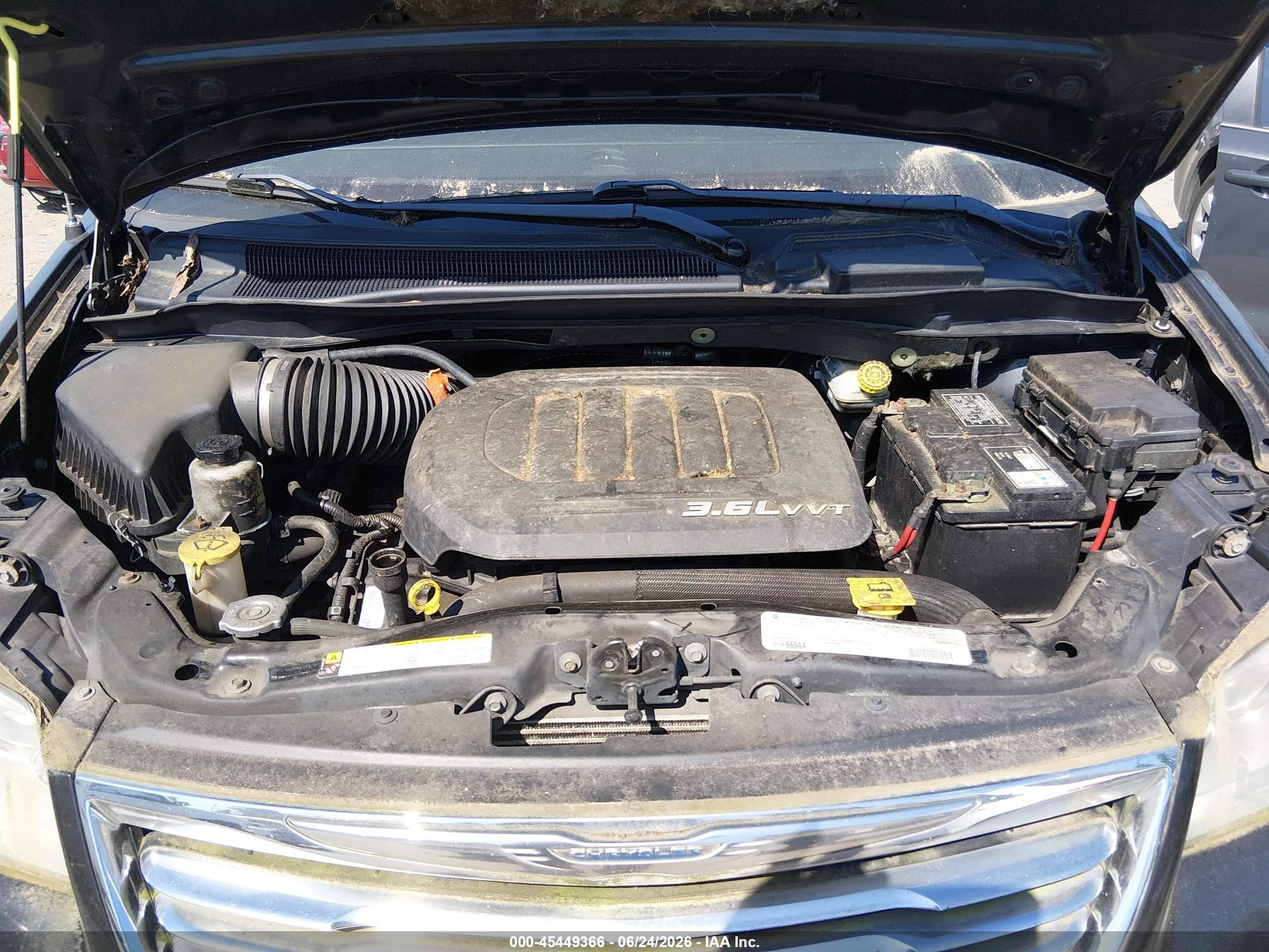 2012 Chrysler Town & Country Touring-l Black vin: 2C4RC1CG0CR144171