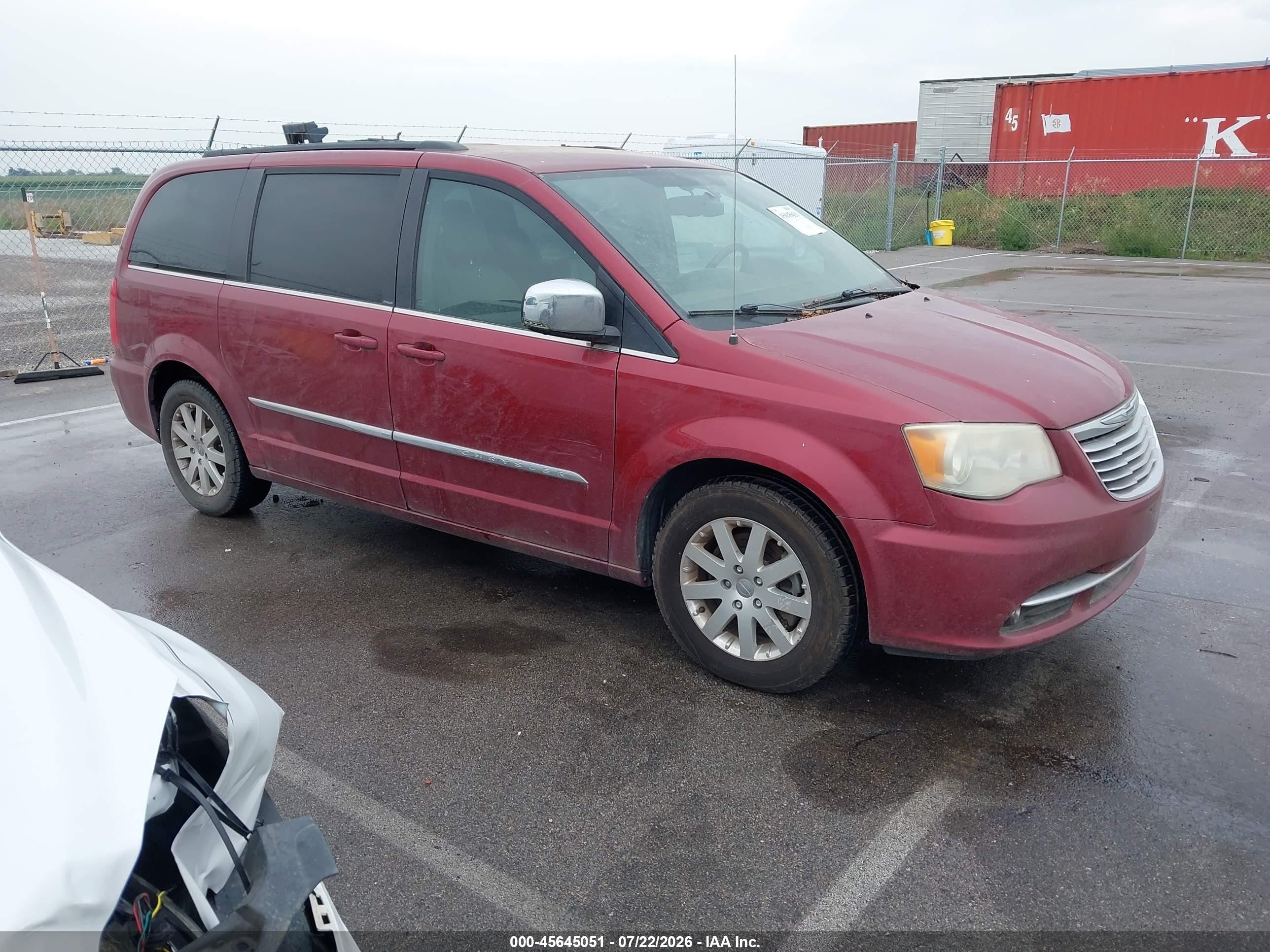 2012 Chrysler Town & Country Touring-l Maroon vin: 2C4RC1CG0CR245758