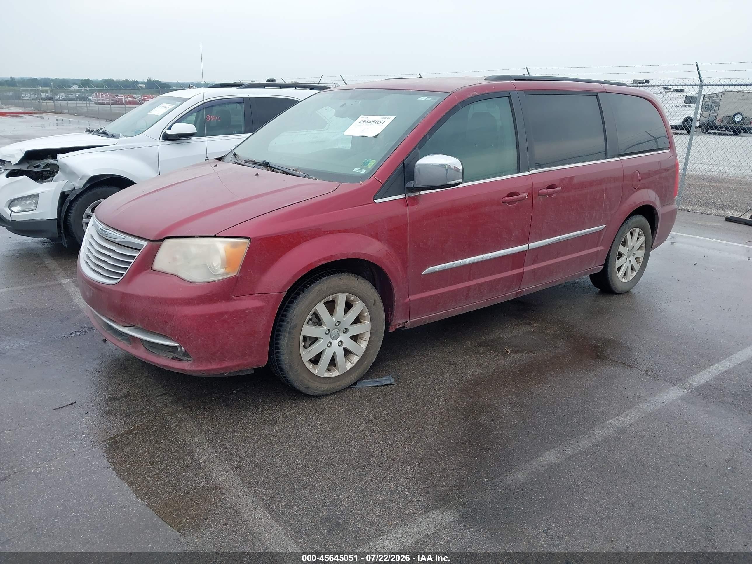 2012 Chrysler Town & Country Touring-l Темно-бордовый vin: 2C4RC1CG0CR245758