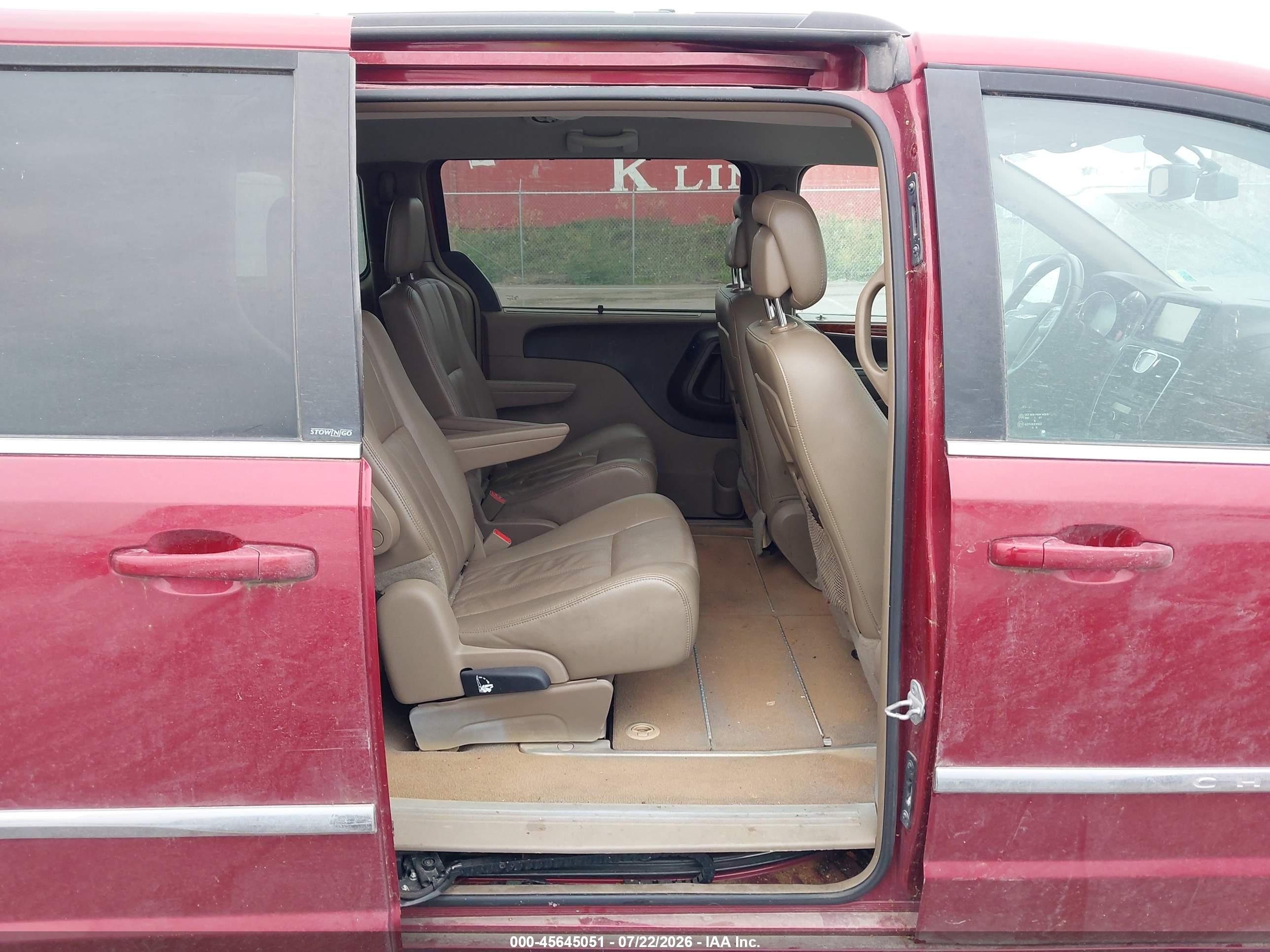 2012 Chrysler Town & Country Touring-l Темно-бордовый vin: 2C4RC1CG0CR245758
