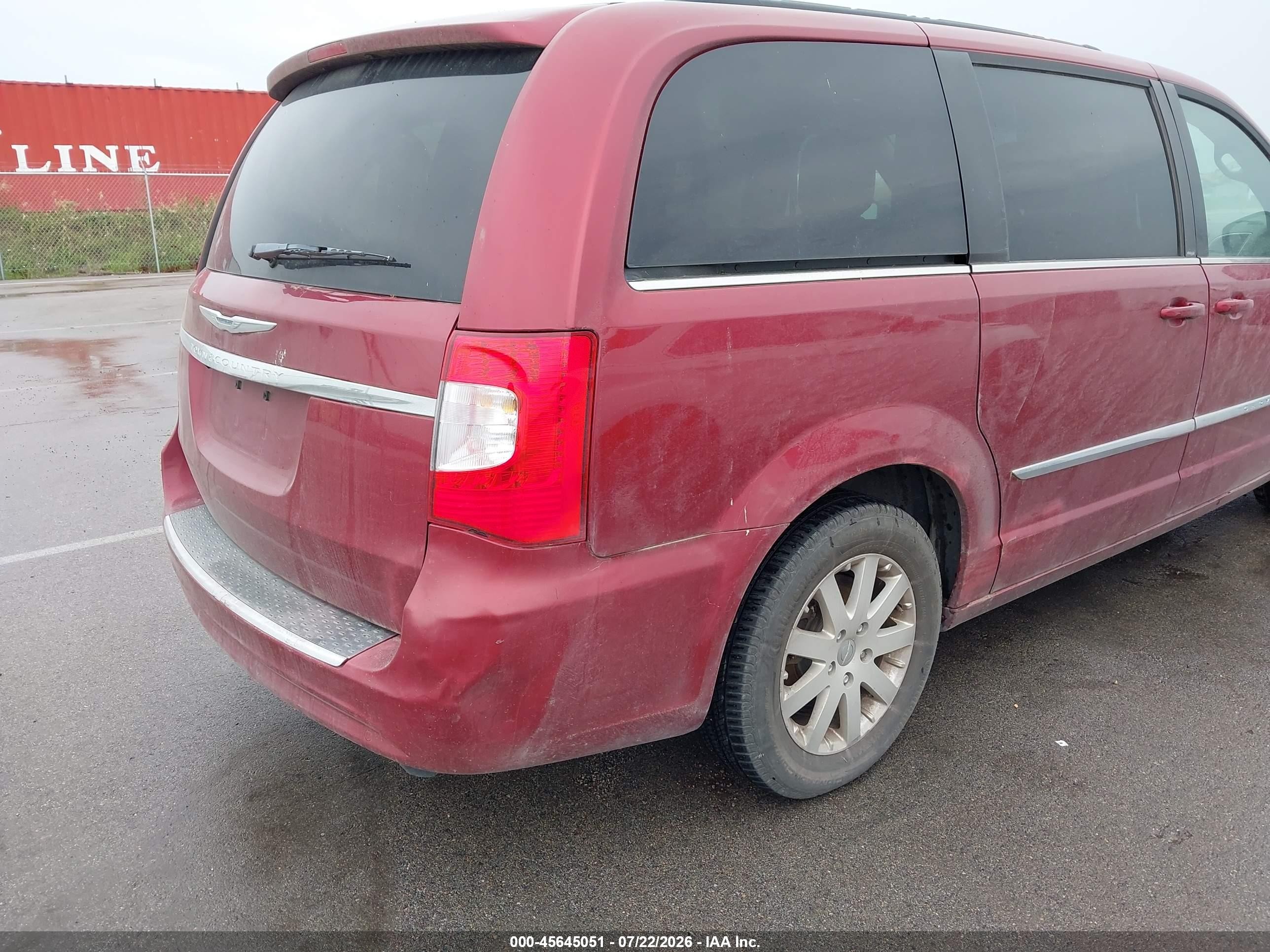 2012 Chrysler Town & Country Touring-l Темно-бордовый vin: 2C4RC1CG0CR245758